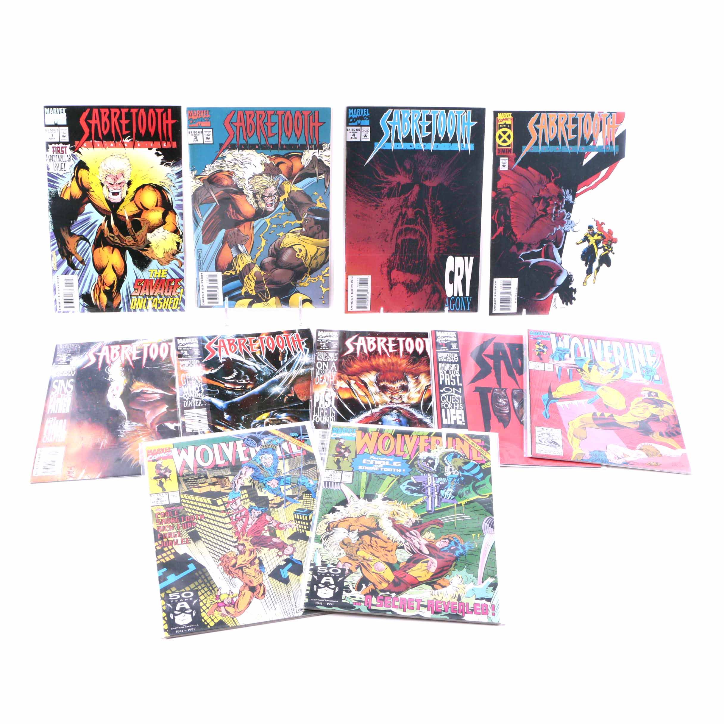 Assorted Modern Age Comics Featuring "Sabretooth"