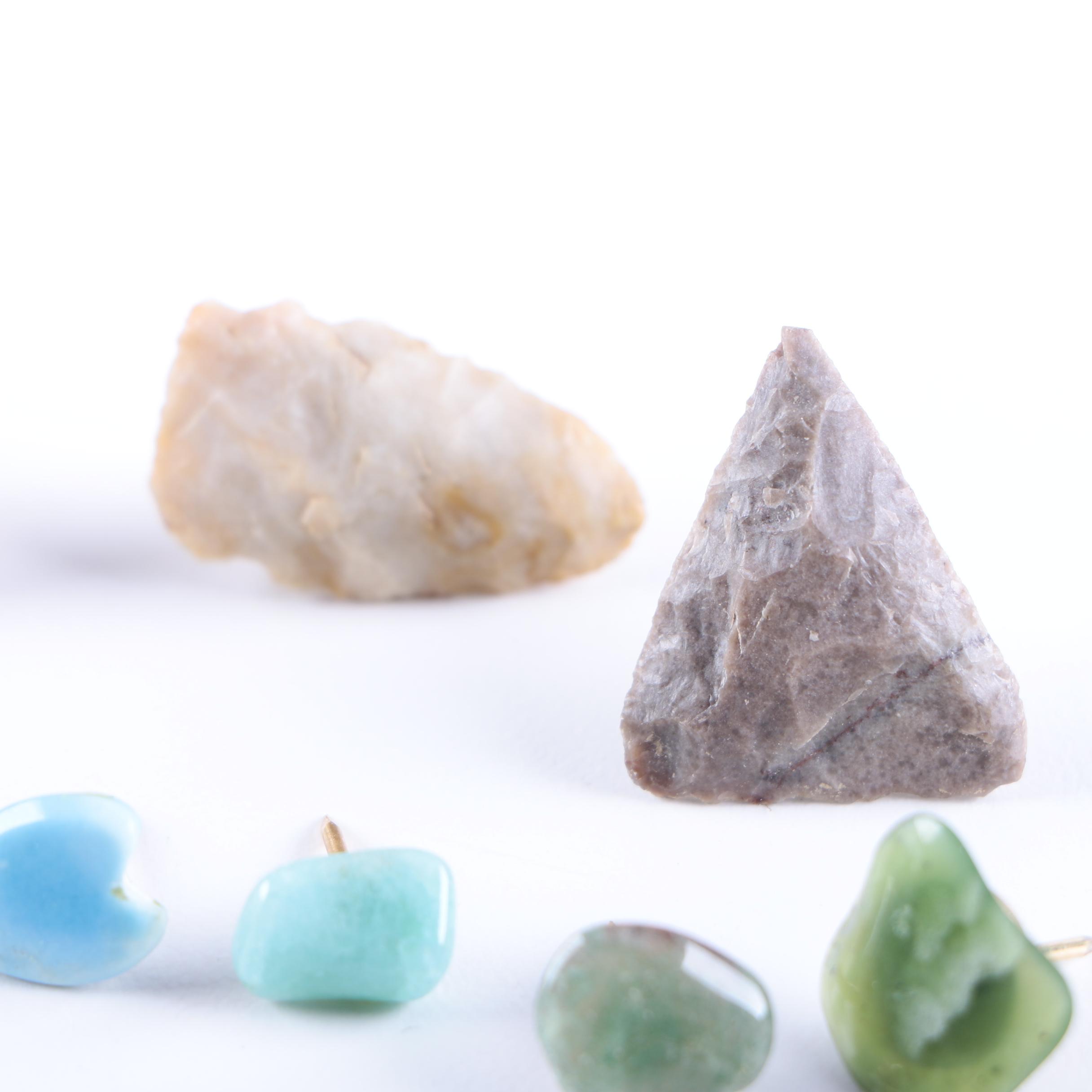 Assorted Stone Push Pins