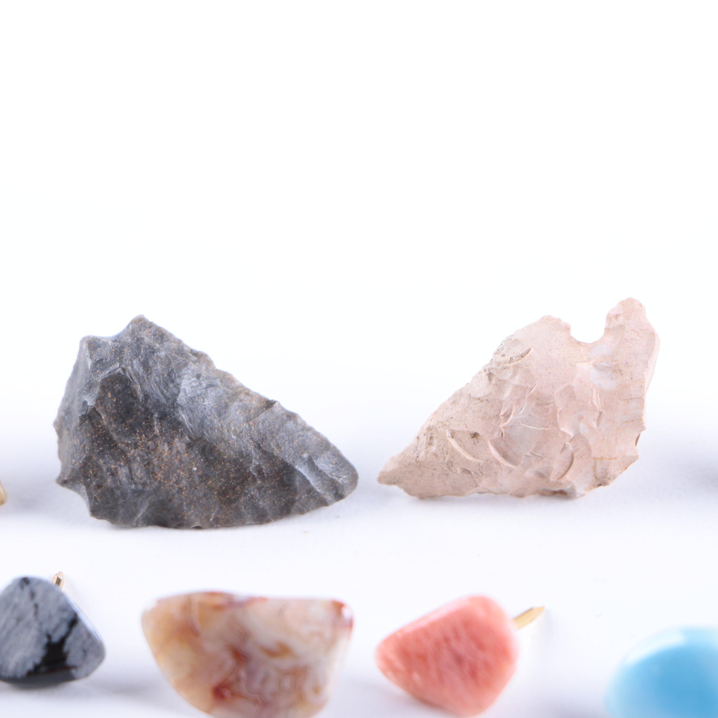Assorted Stone Push Pins