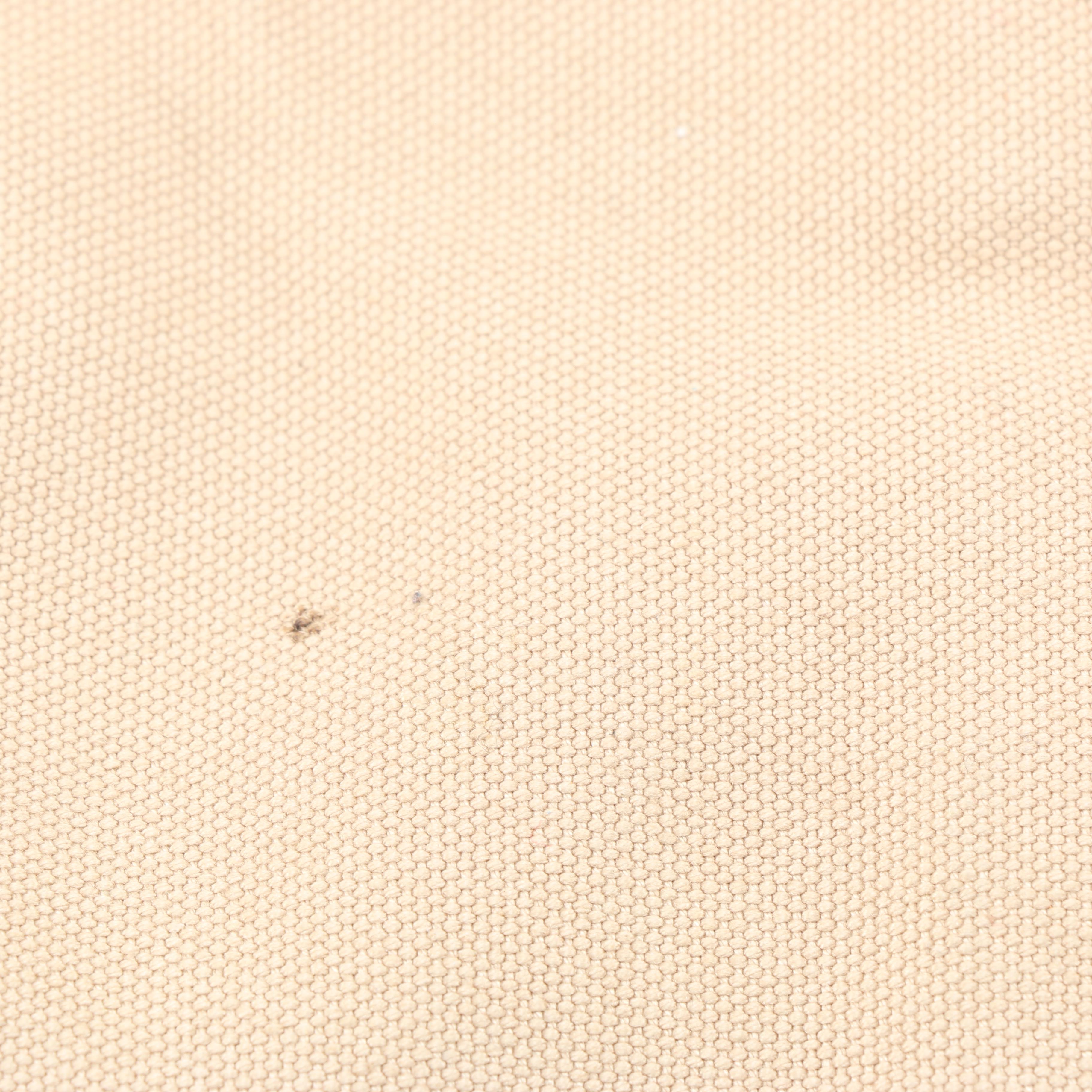 Prada Canvas and Green Leather Tote