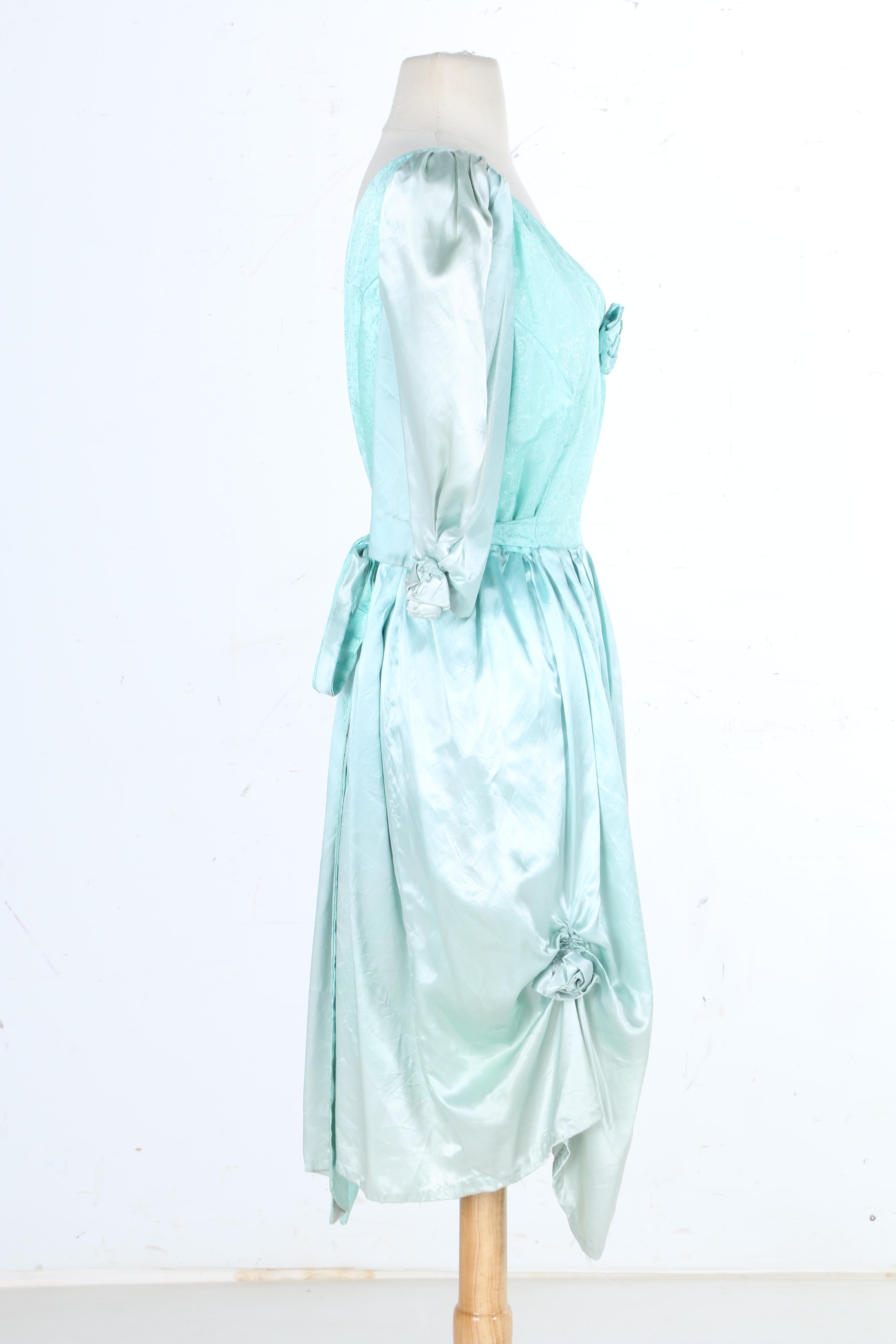 Circa 1980s Blue Floral Dress