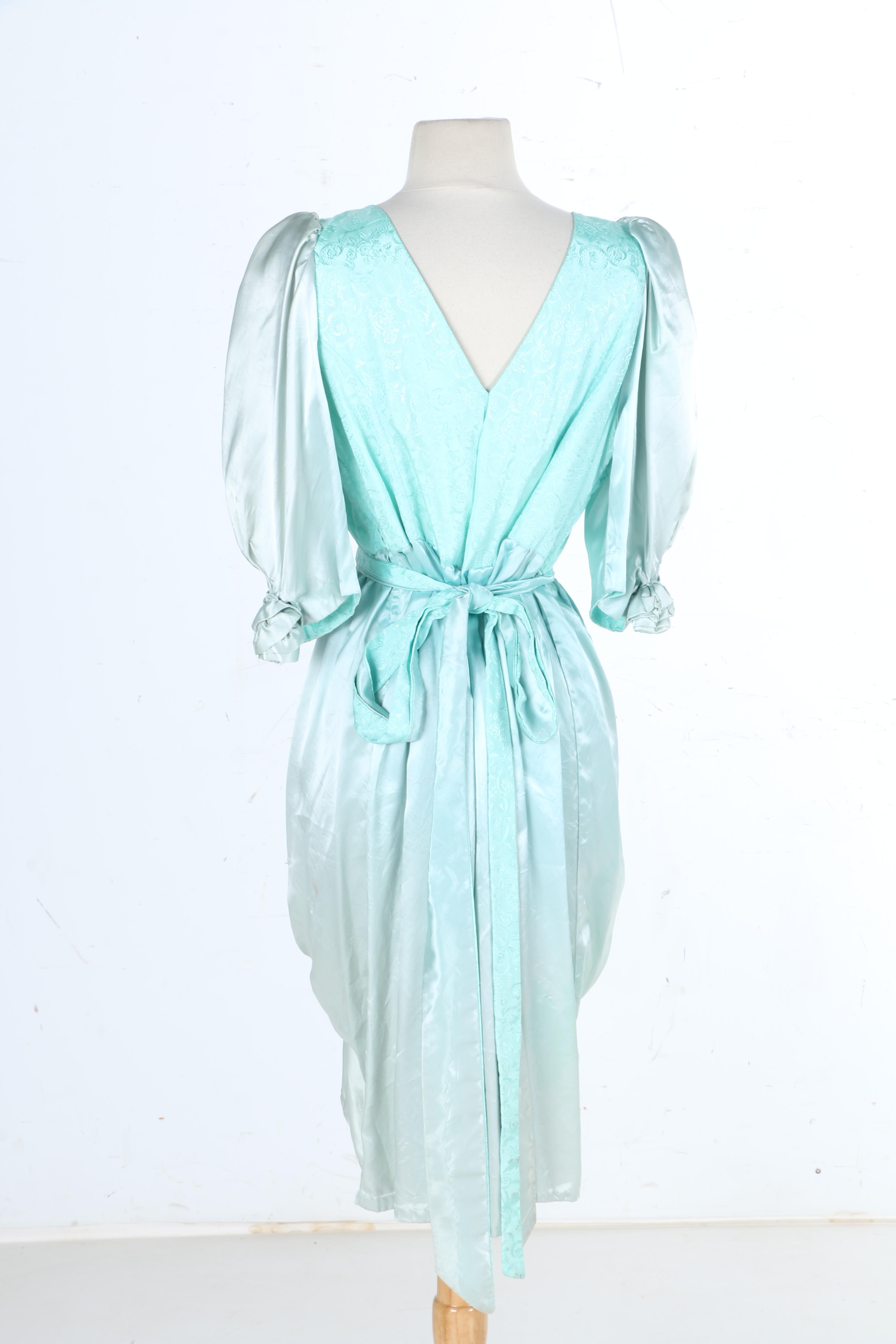 Circa 1980s Blue Floral Dress