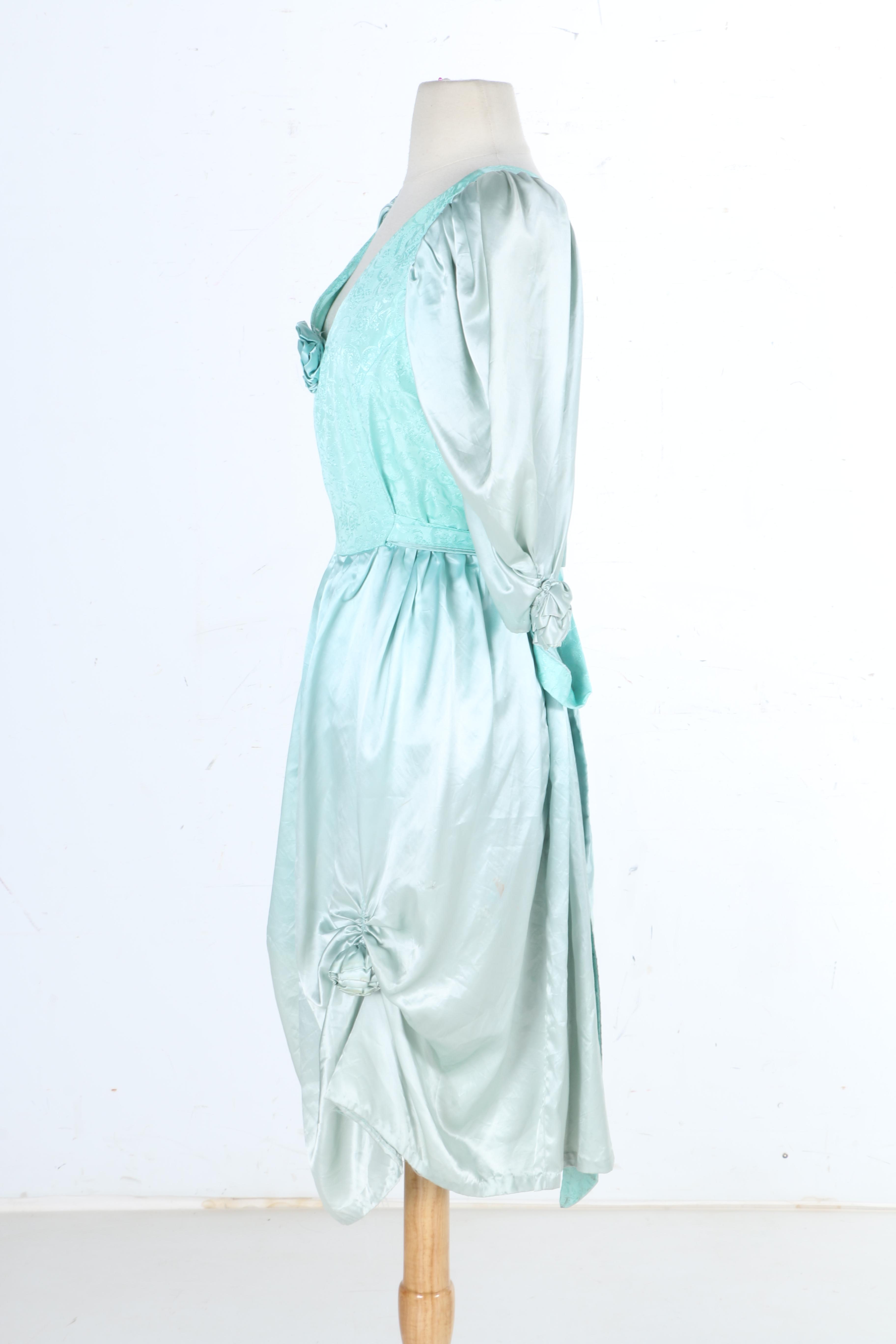 Circa 1980s Blue Floral Dress