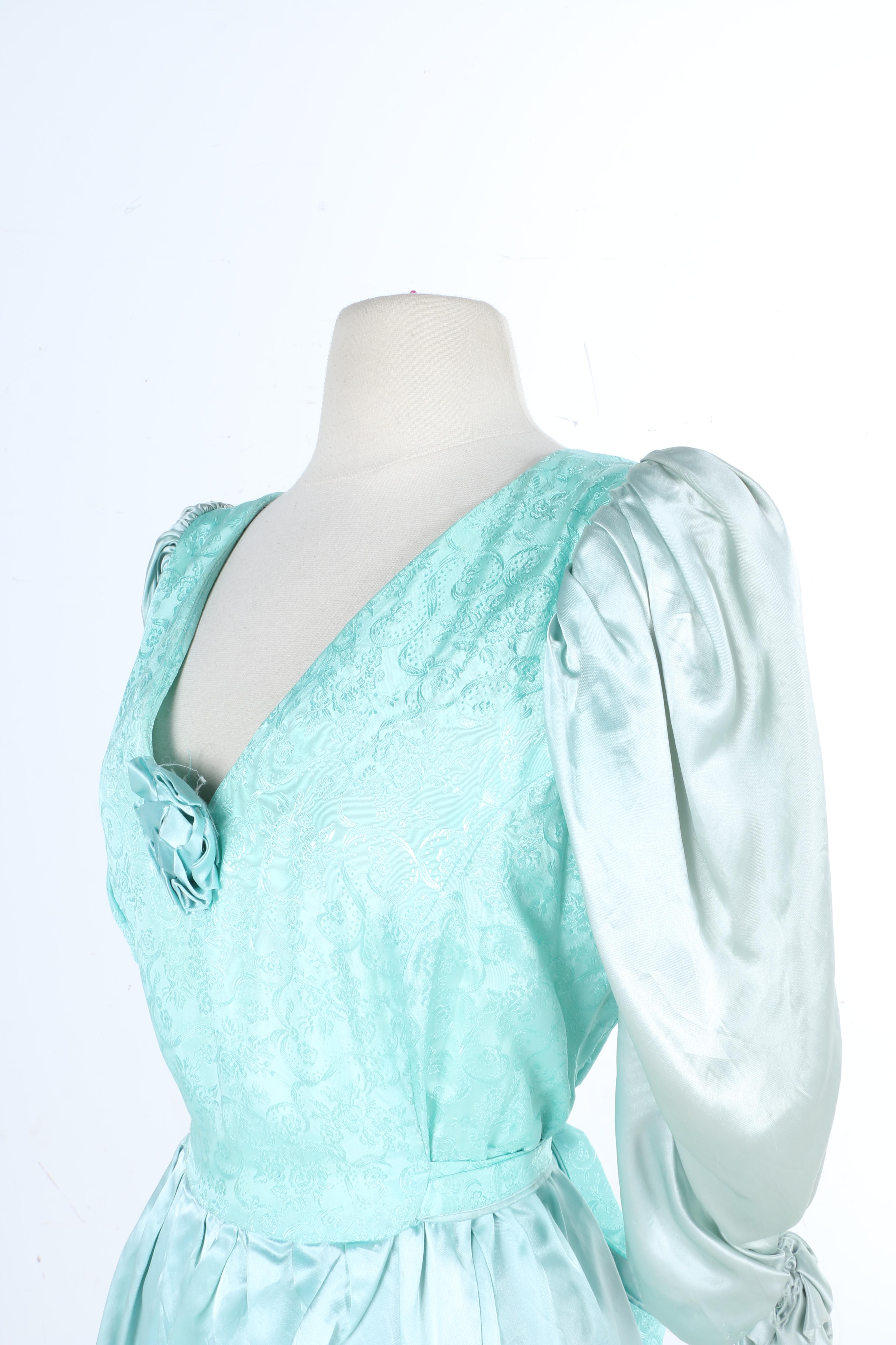 Circa 1980s Blue Floral Dress