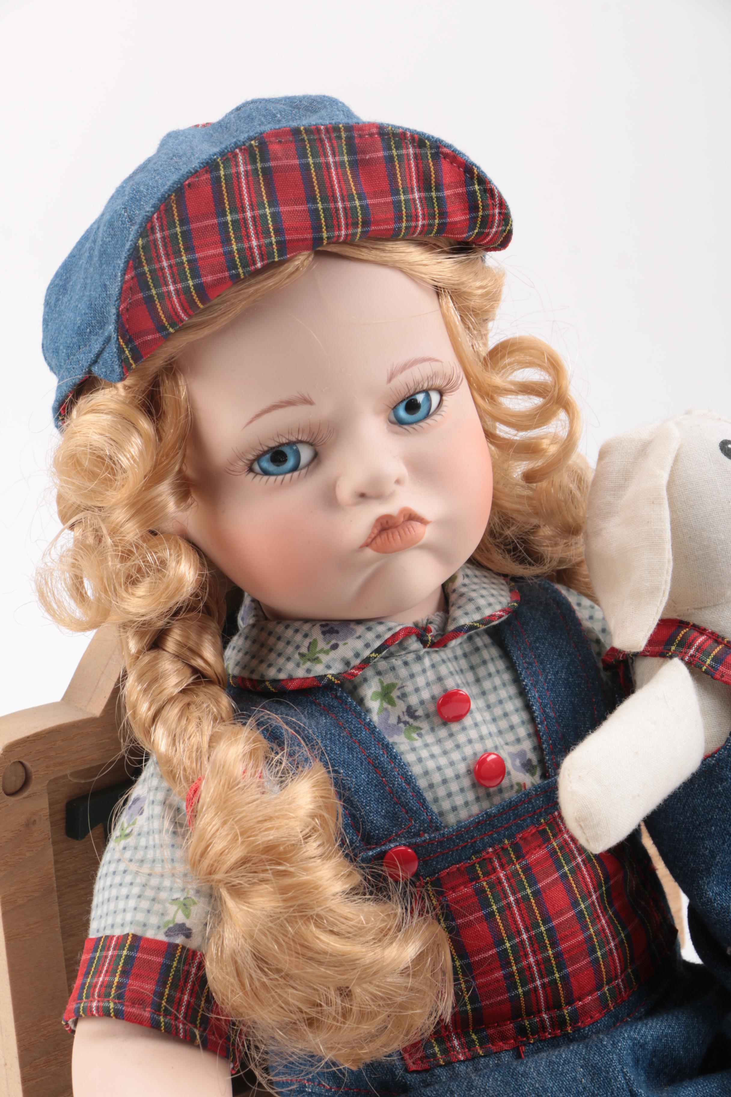 Pair of Porcelain Dolls