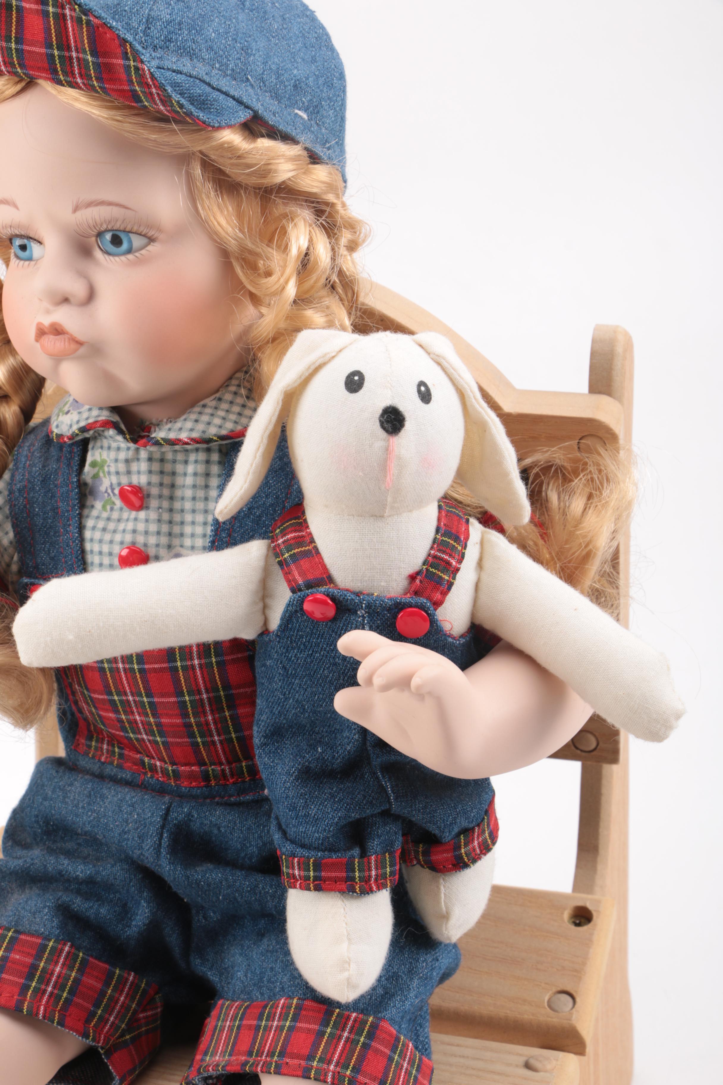 Pair of Porcelain Dolls