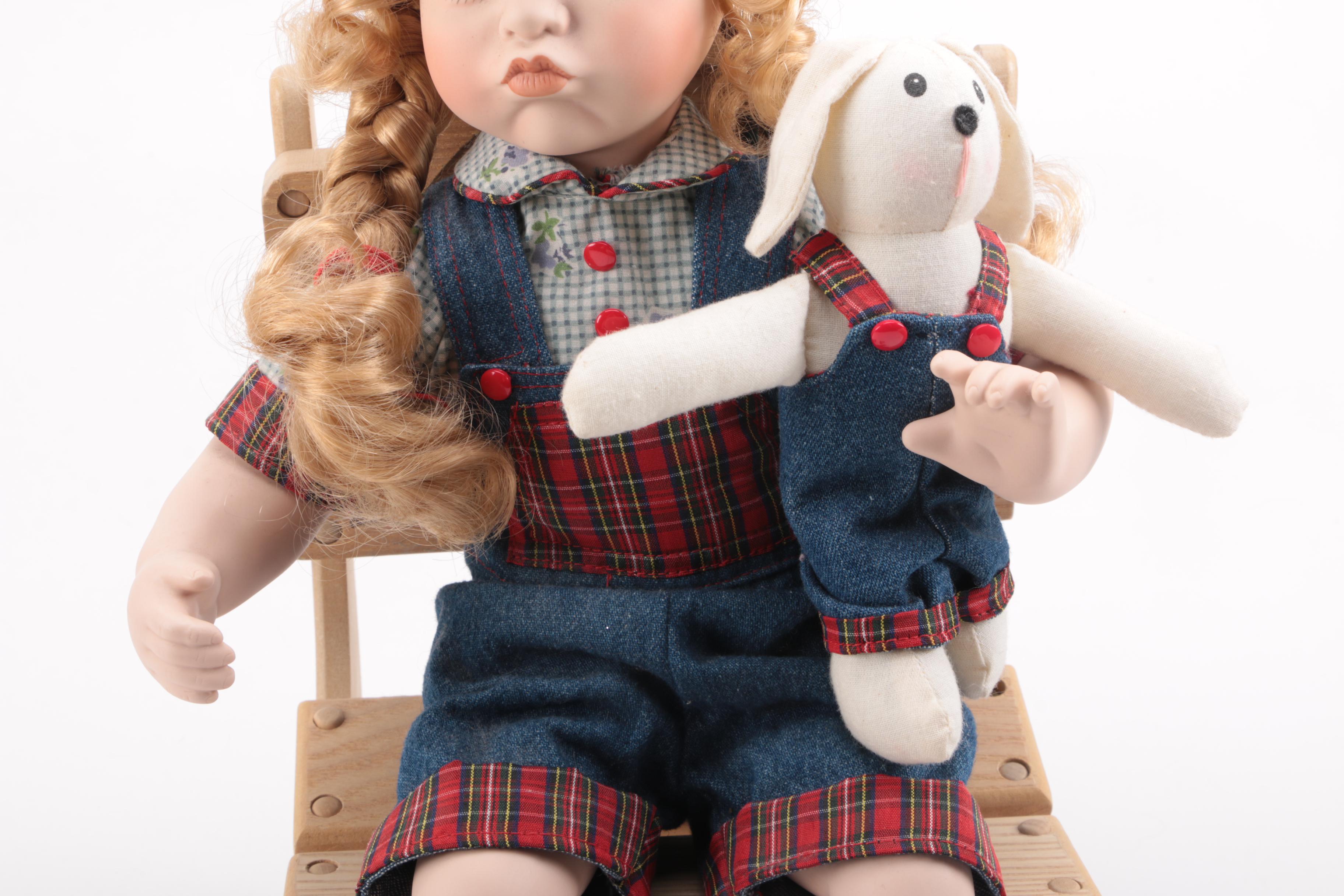 Pair of Porcelain Dolls