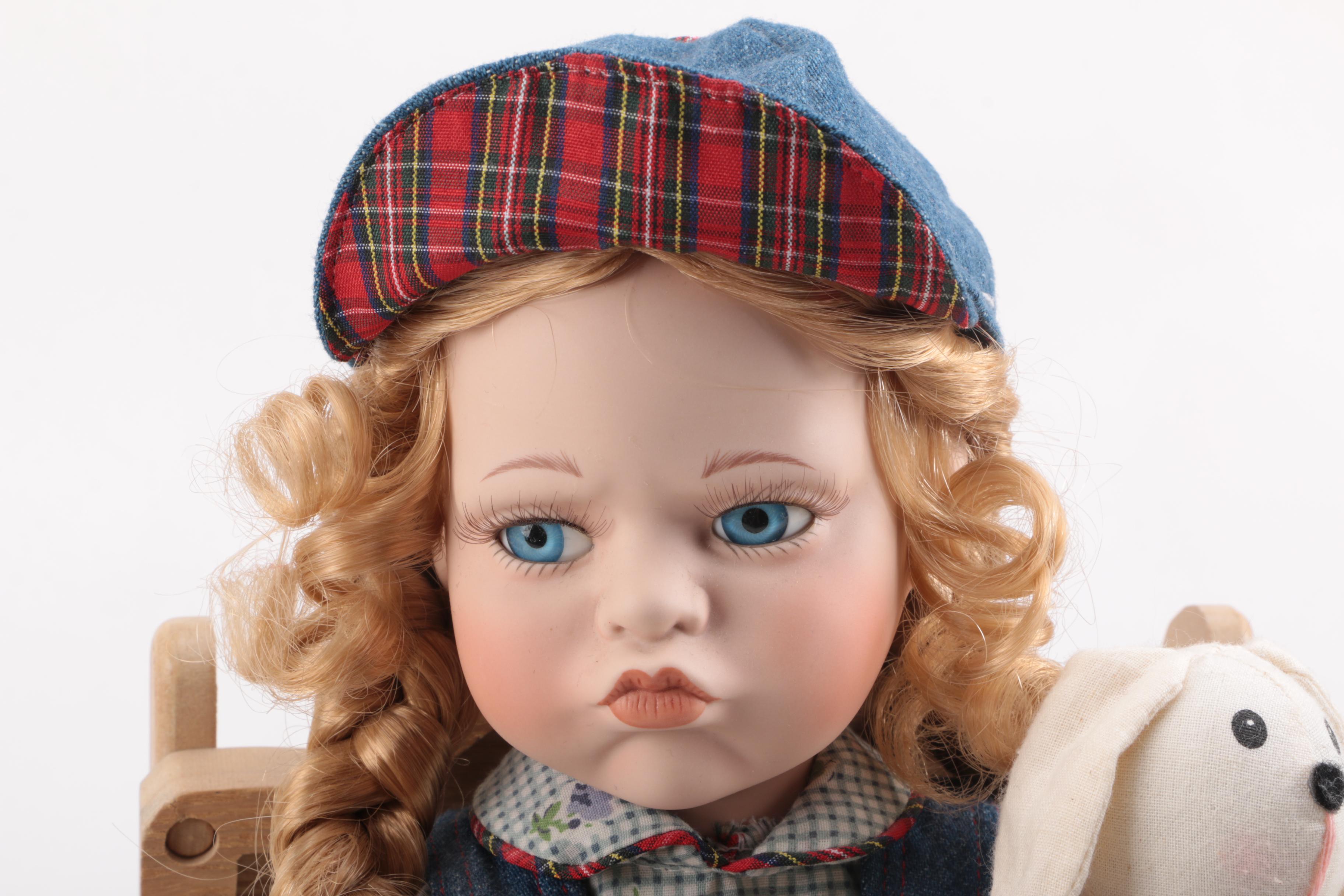 Pair of Porcelain Dolls