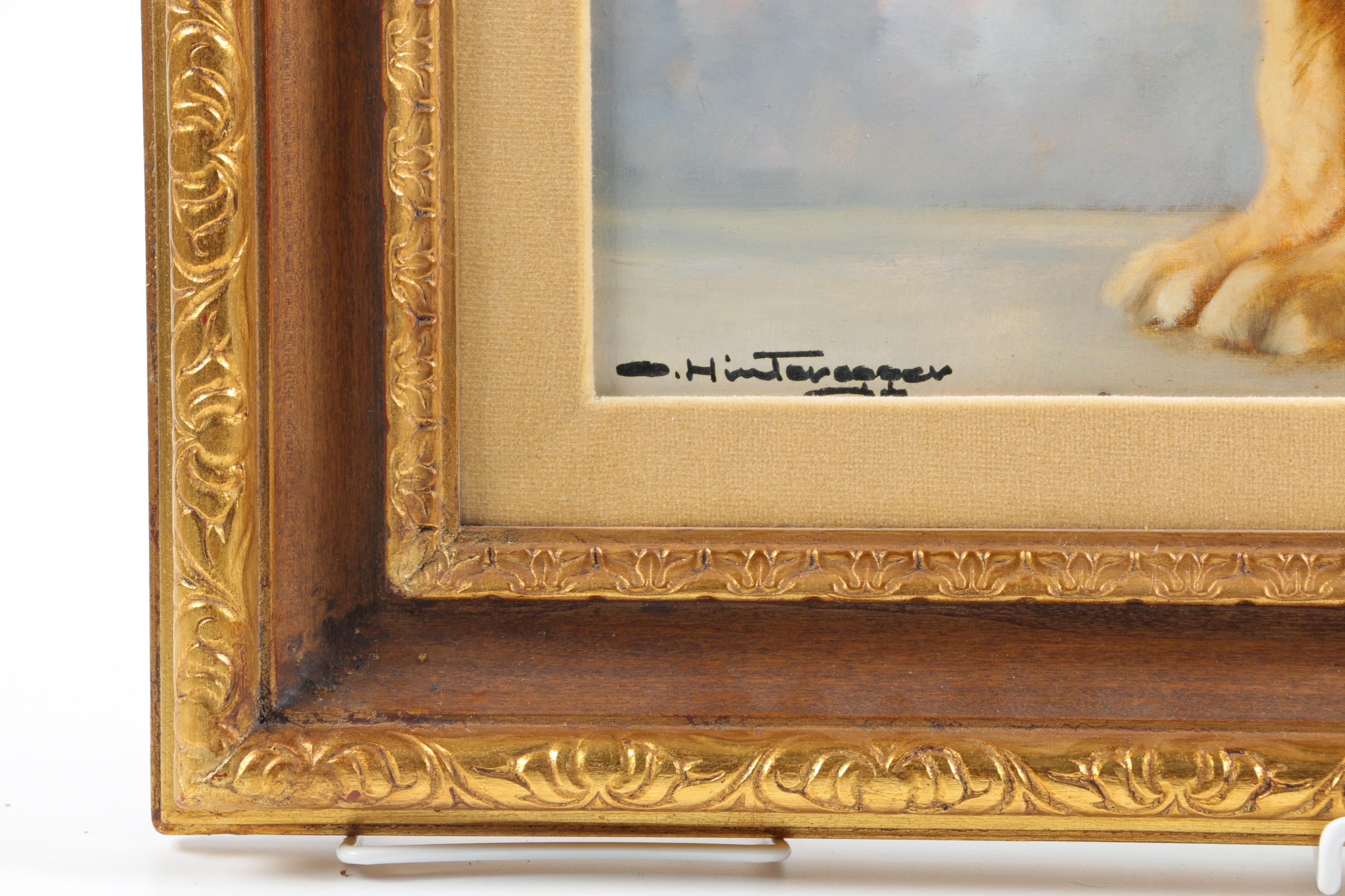 Otto Hinteregger Oil Painting on Canvas "Puppy"