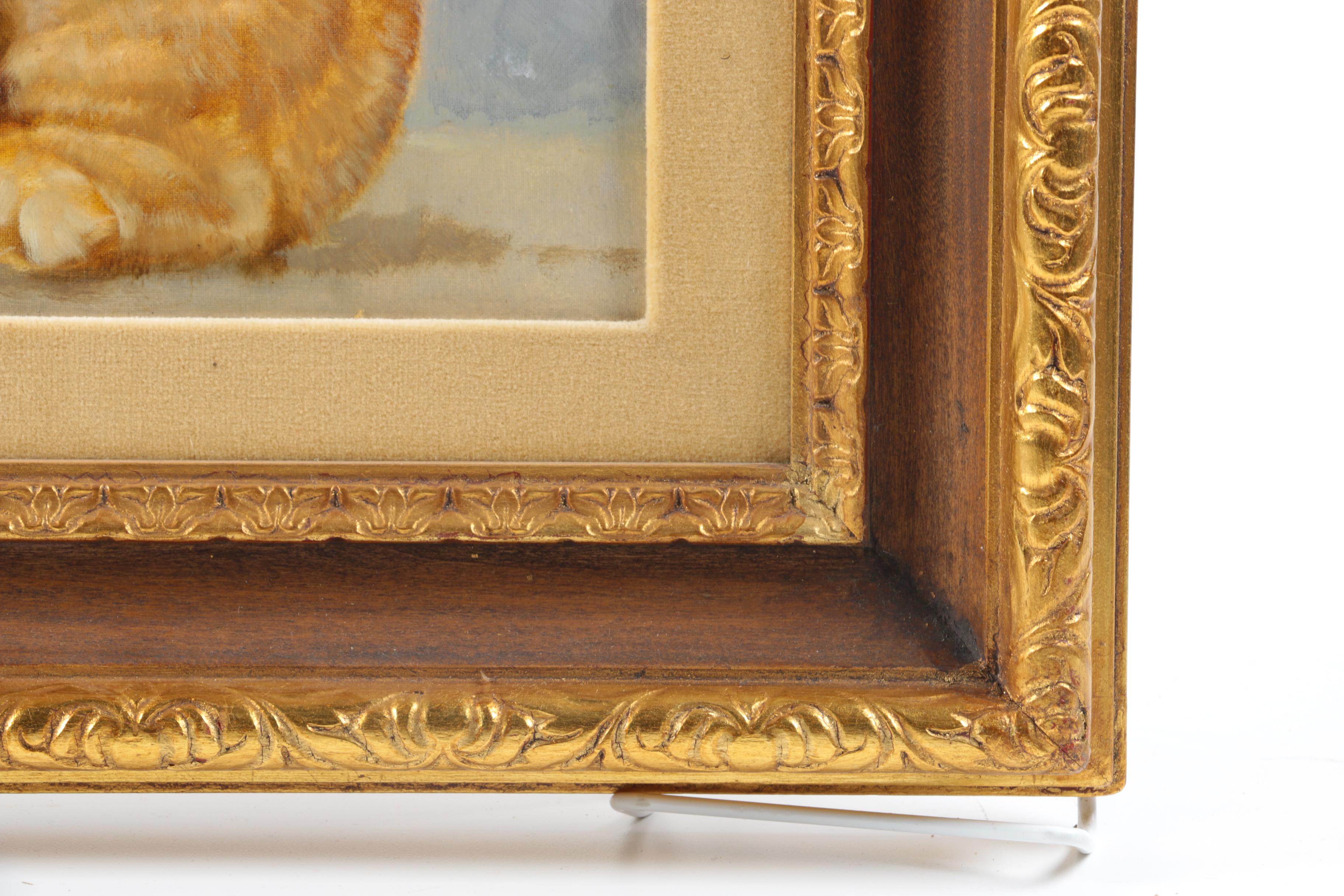 Otto Hinteregger Oil Painting on Canvas "Puppy"