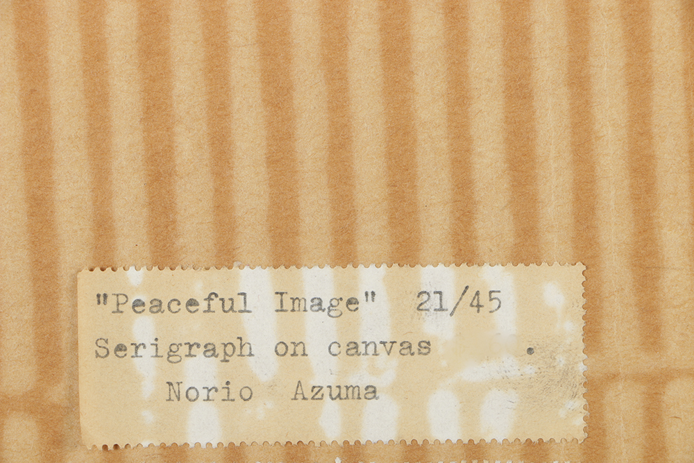 Nori Azuma Signed Limited Edition Serigraph on Canvas "Peaceful Image"