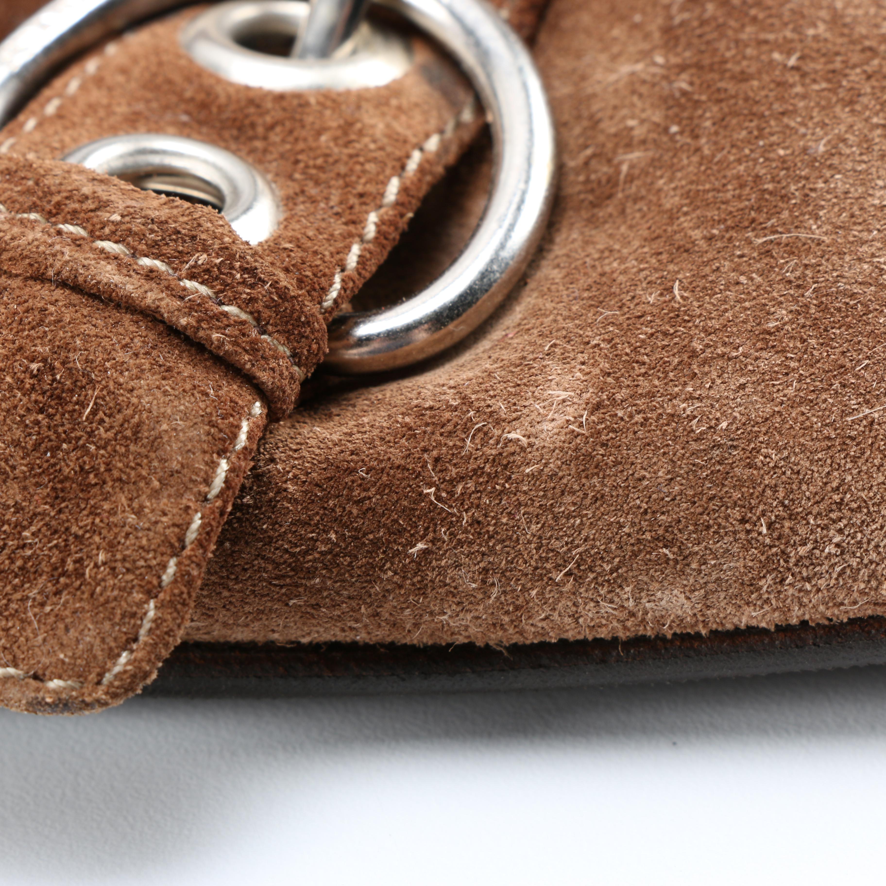 Prada Brown Suede Heels