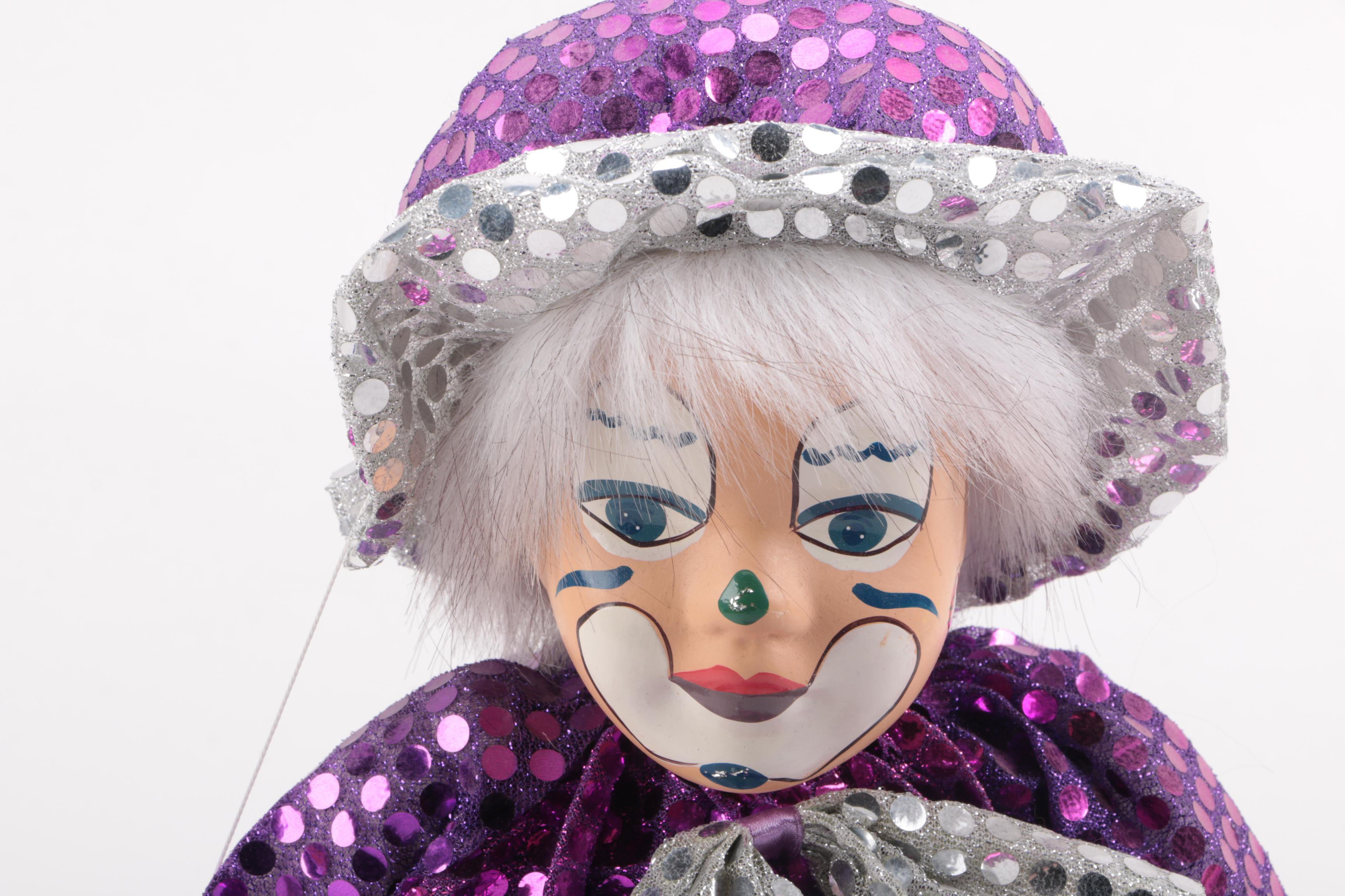 Clown and Harlequin Dolls and Marionettes