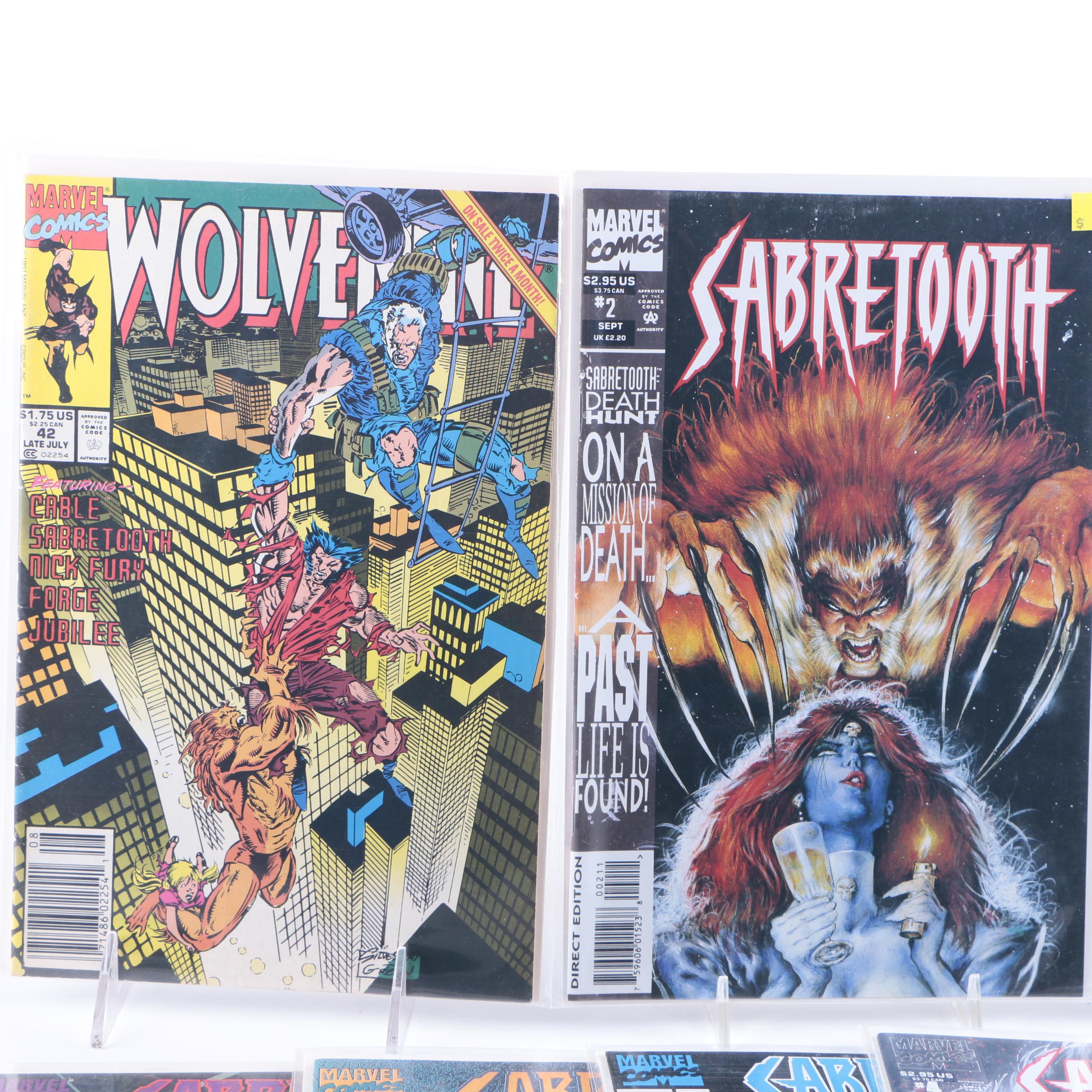 Assorted Comics Featuring "Sabretooth"