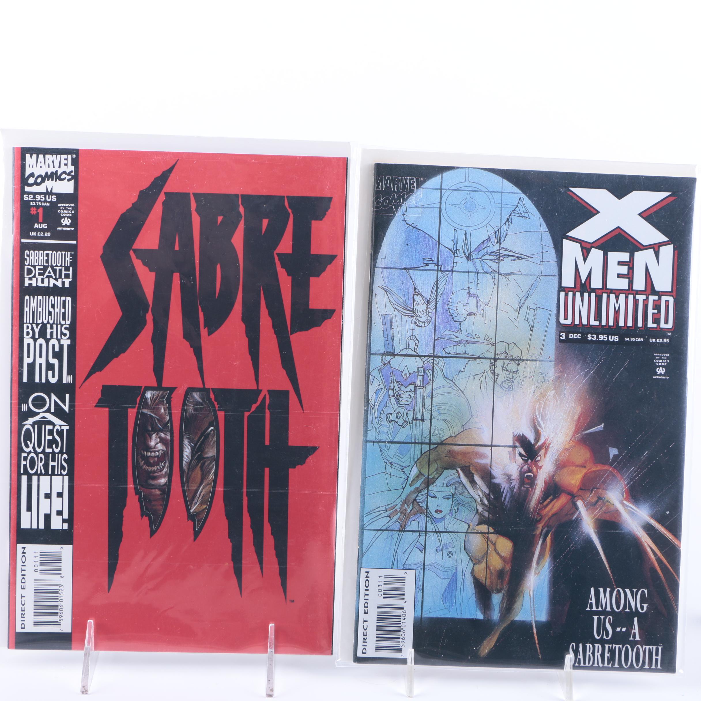 Assorted Comics Featuring "Sabretooth"