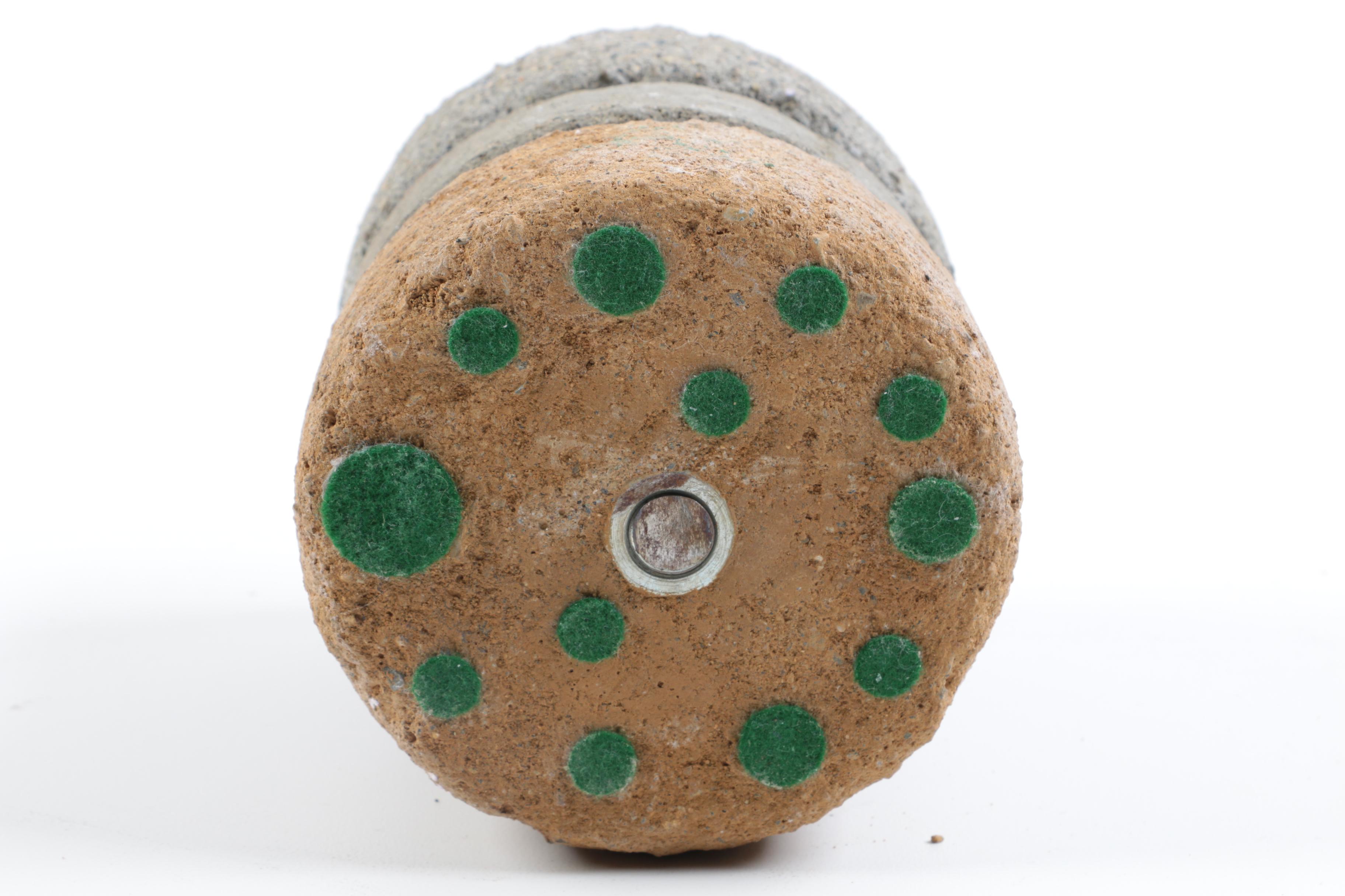 Polymer Clay Female Nude Figure With Concrete Base