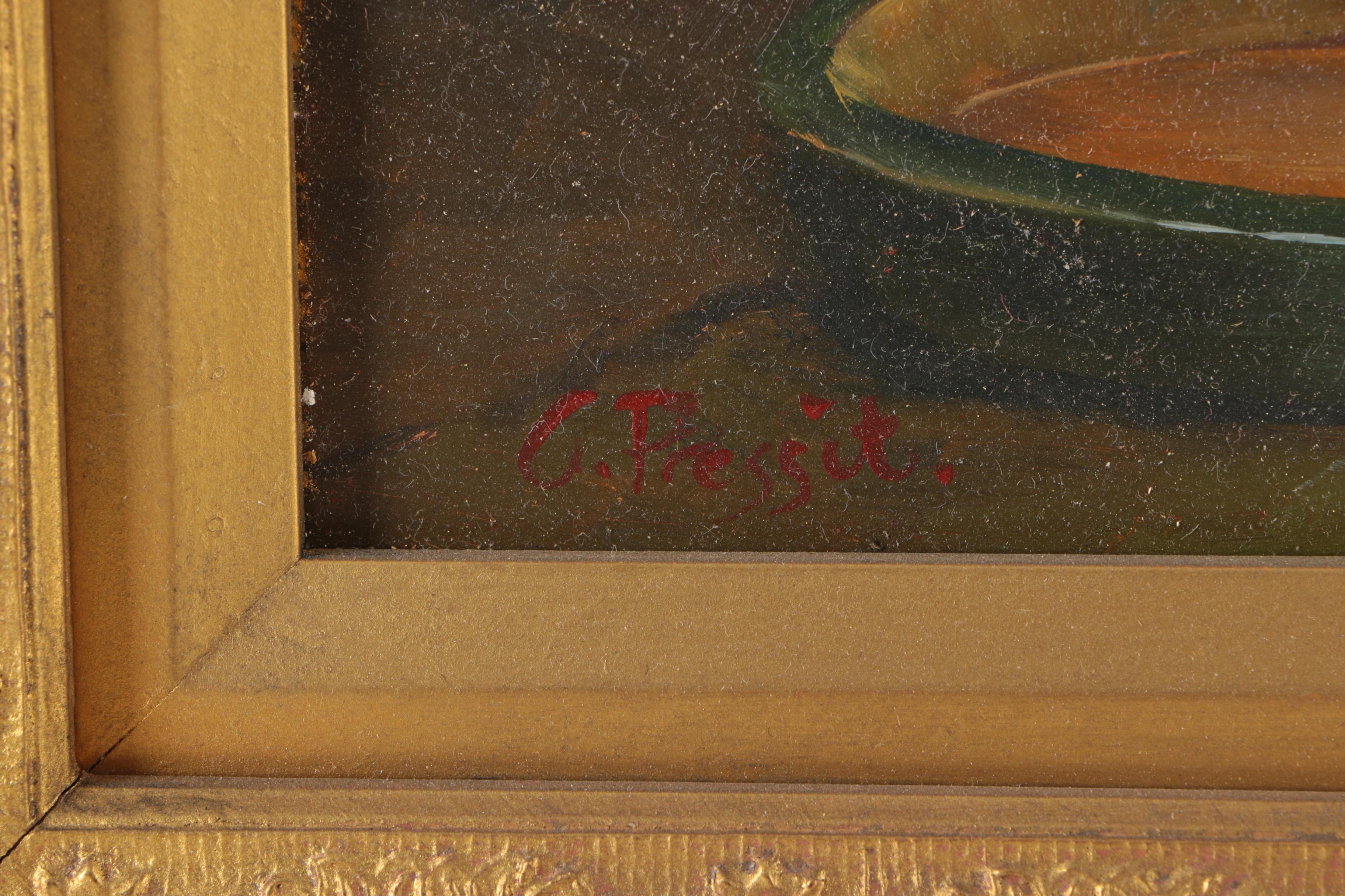 C. Pressit Oil Painting on Panel "Kittens"