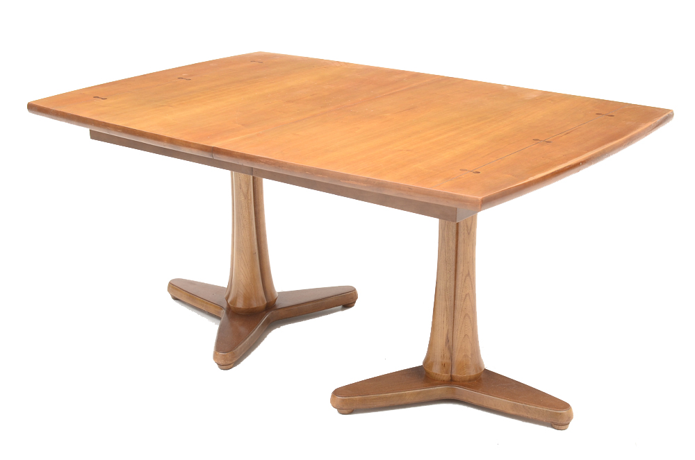 Mid Century Double Pedestal Dining Table