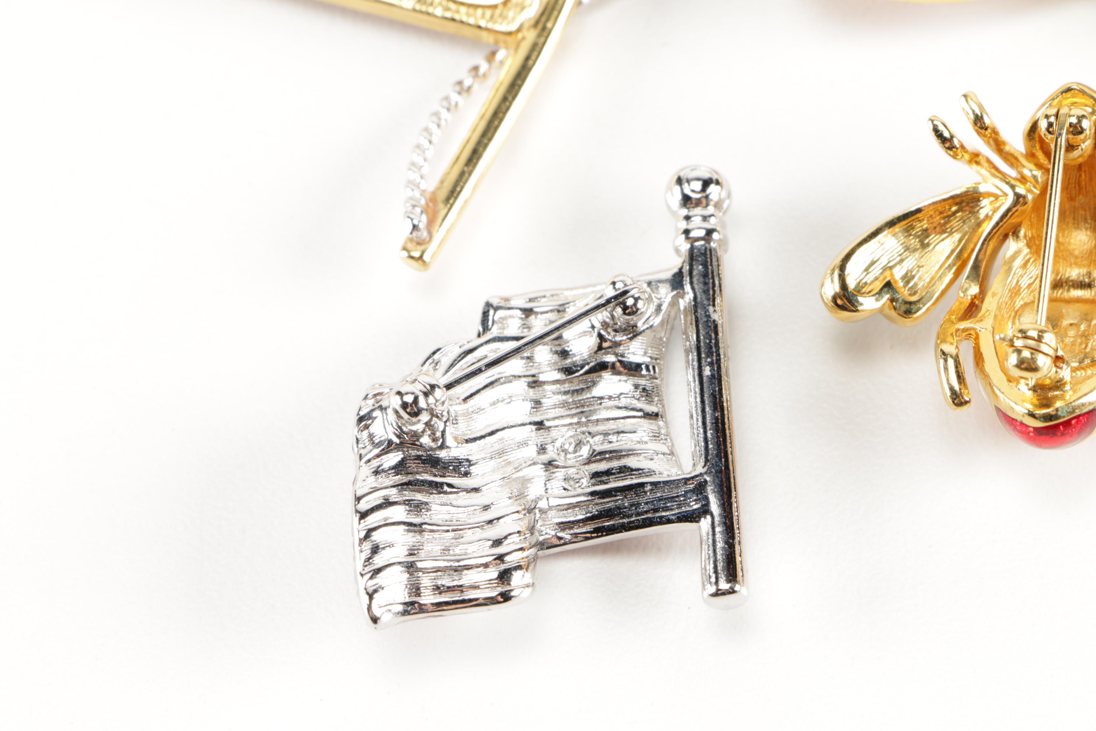 Patriotic Jewelry Including Christopher Radko and Kenneth Jay Lane