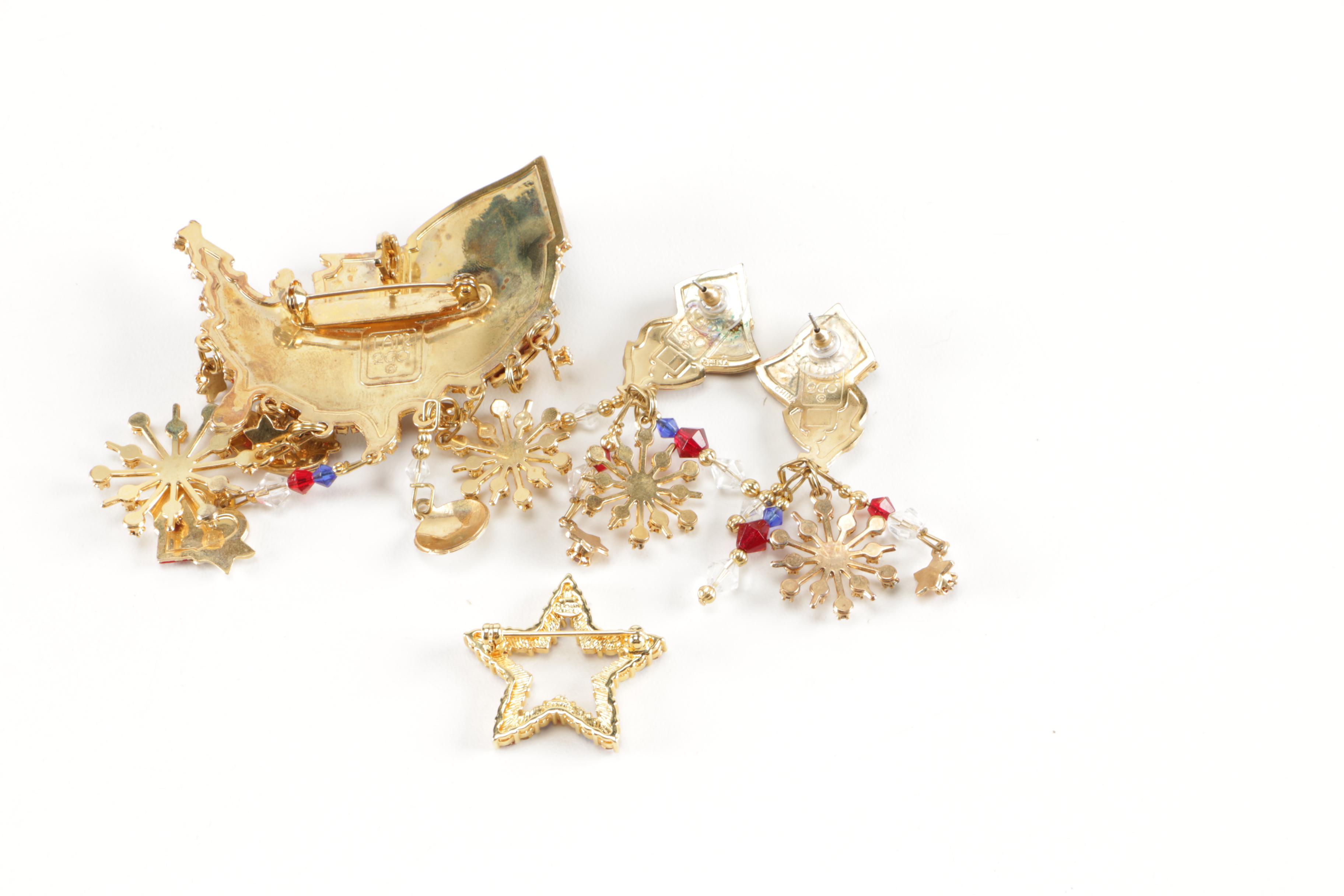 Patriotic Jewelry Including Christopher Radko and Kenneth Jay Lane