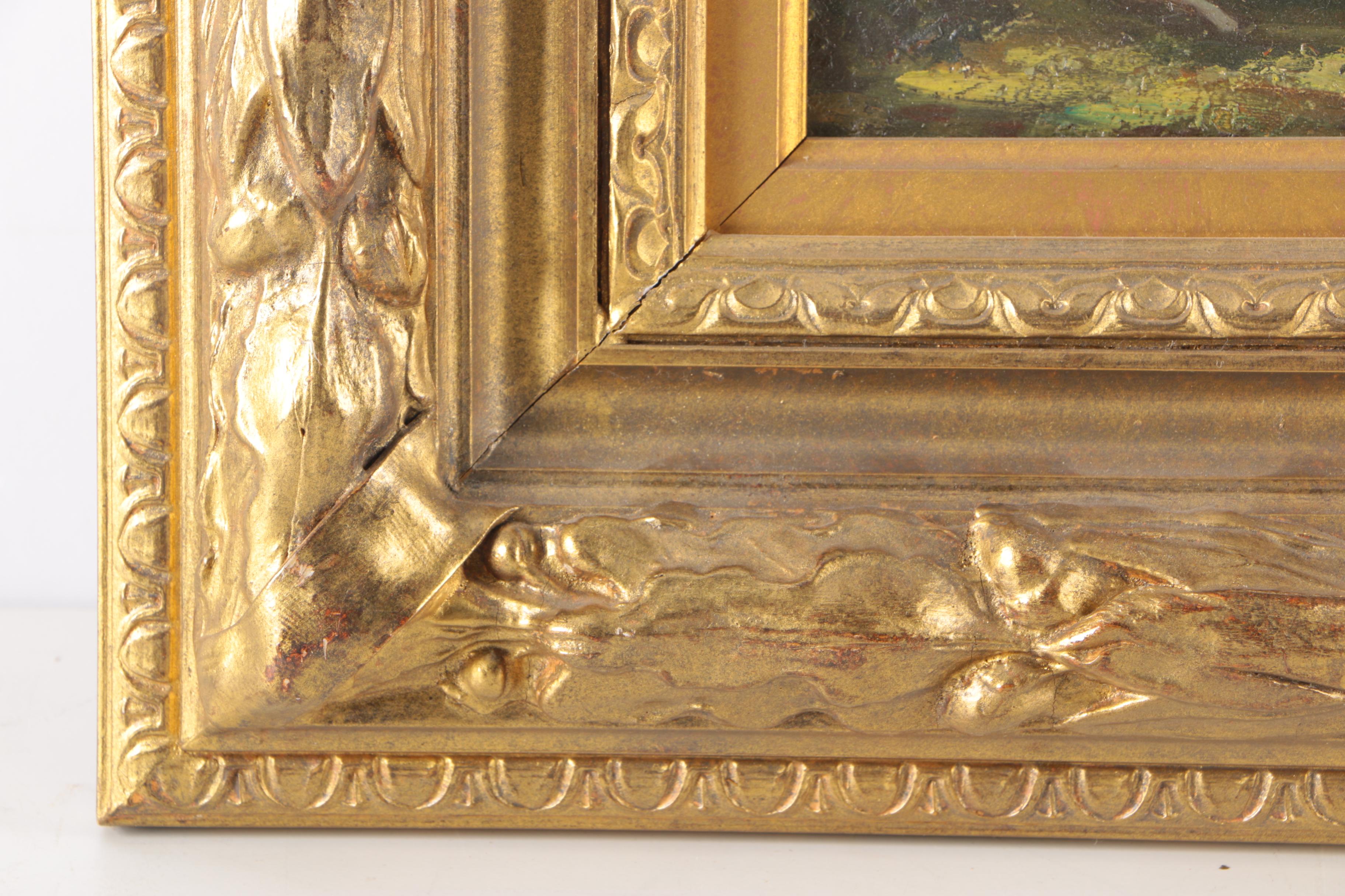 Horton Oil Painting on Board Hunting Scene