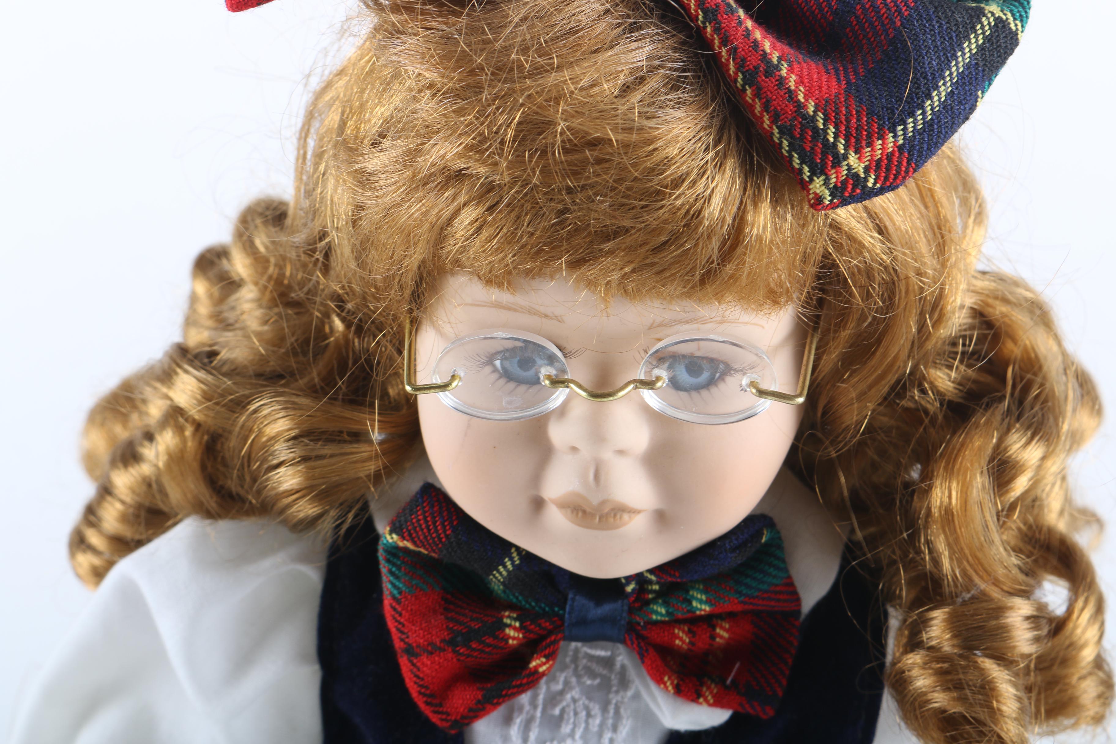 Pair of Porcelain Doll Violinist