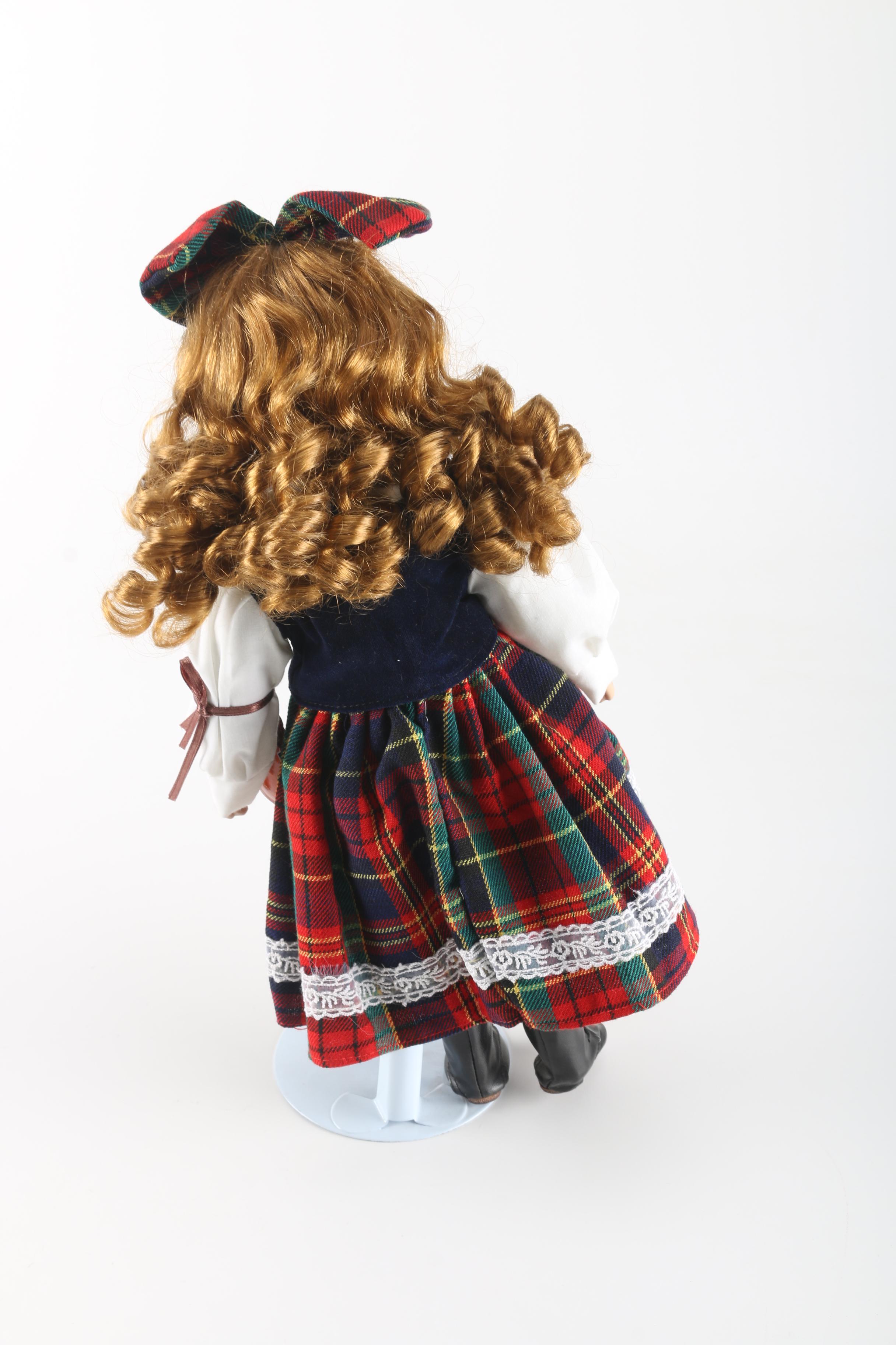 Pair of Porcelain Doll Violinist