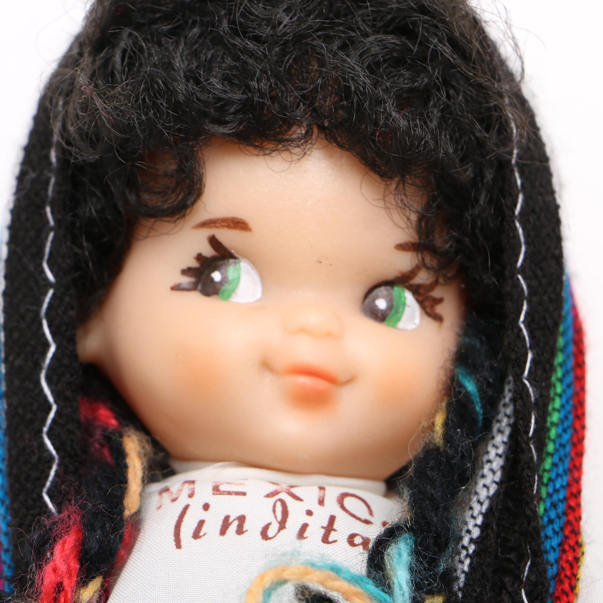 Dolls in Mexican Style Dress, a Flip Doll, and a Doll in Western Style Dress