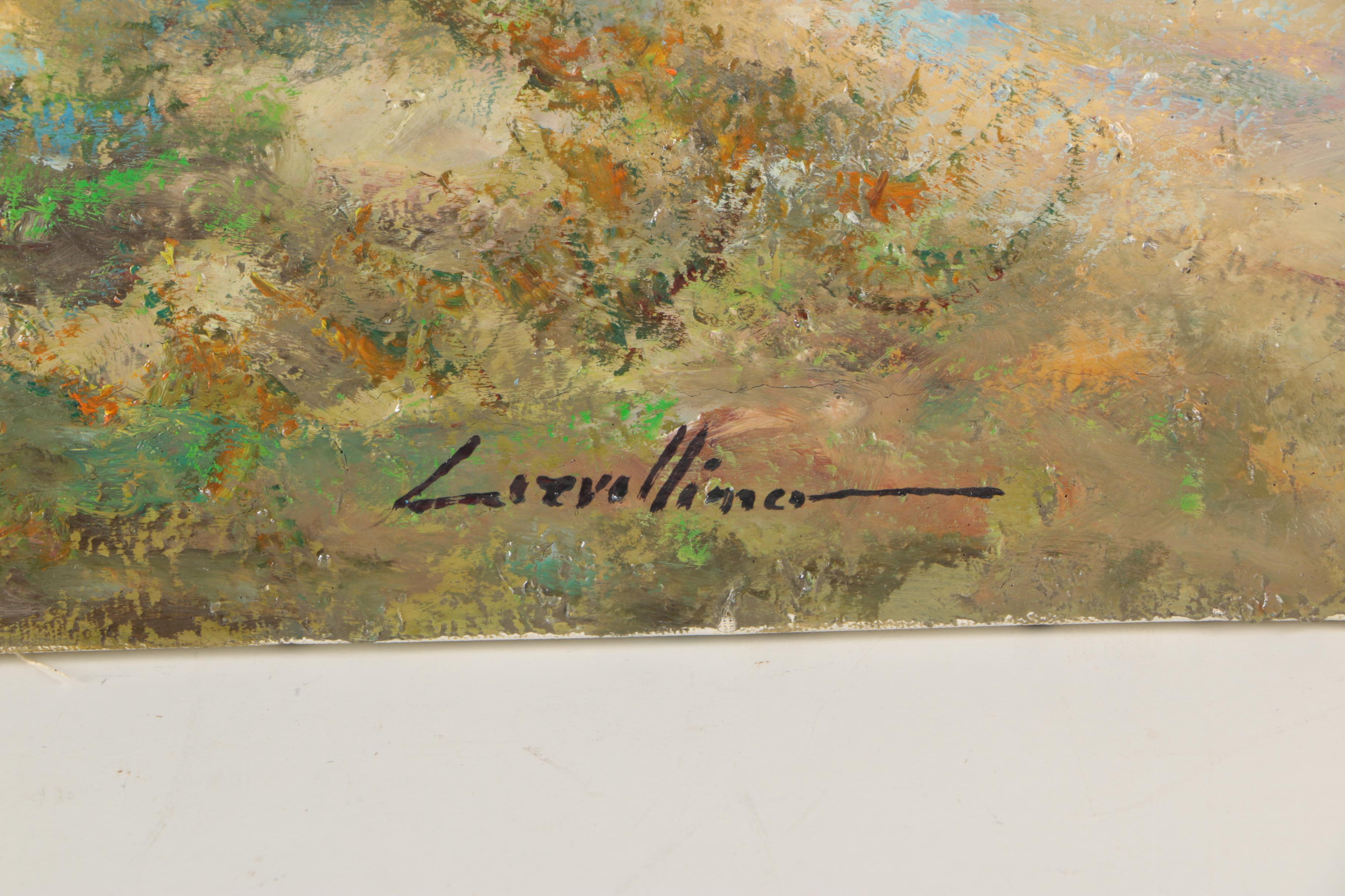 Donato Cervellino Oil Painting on Canvas Village Landscape