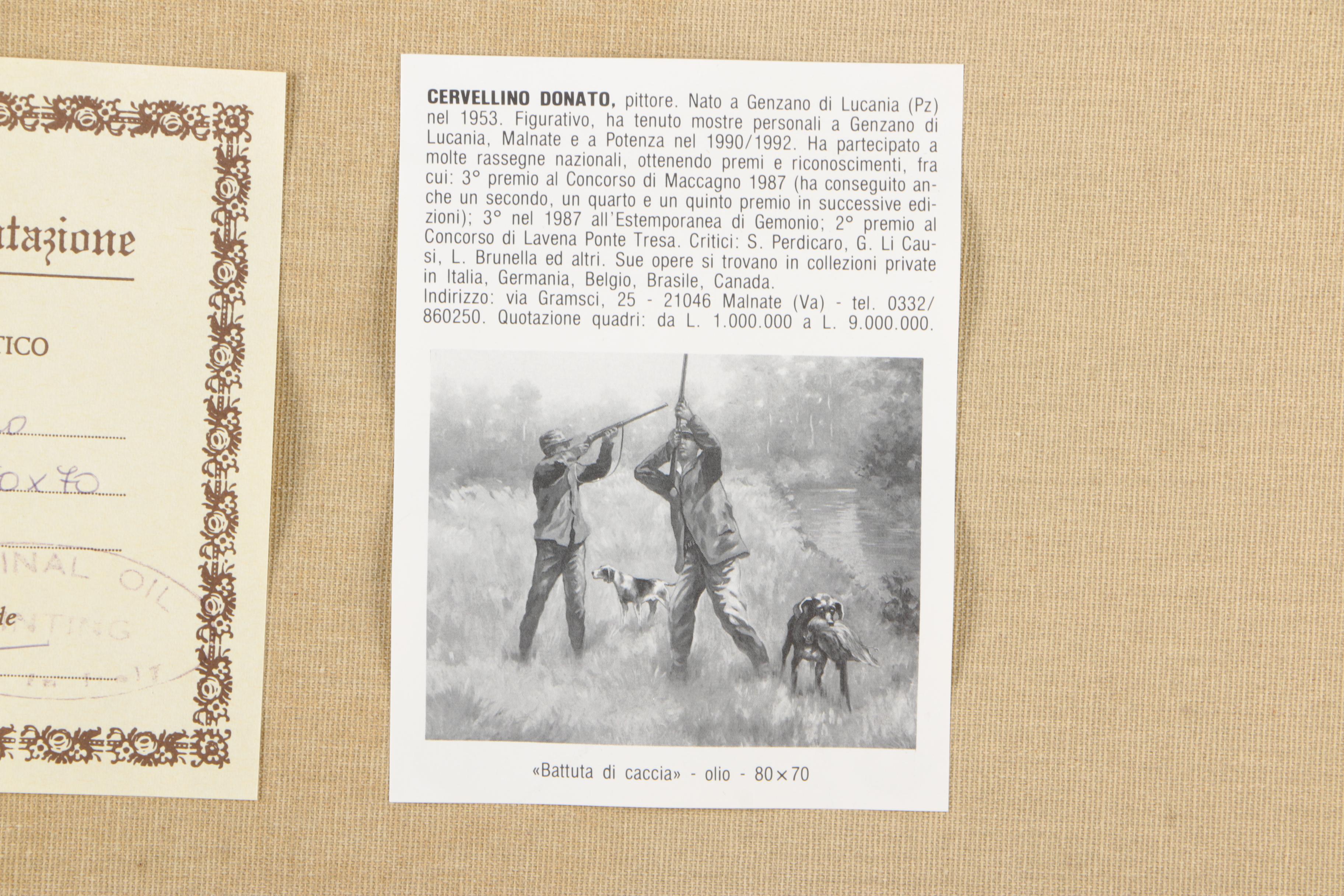 Donato Cervellino Oil Painting on Canvas Village Landscape