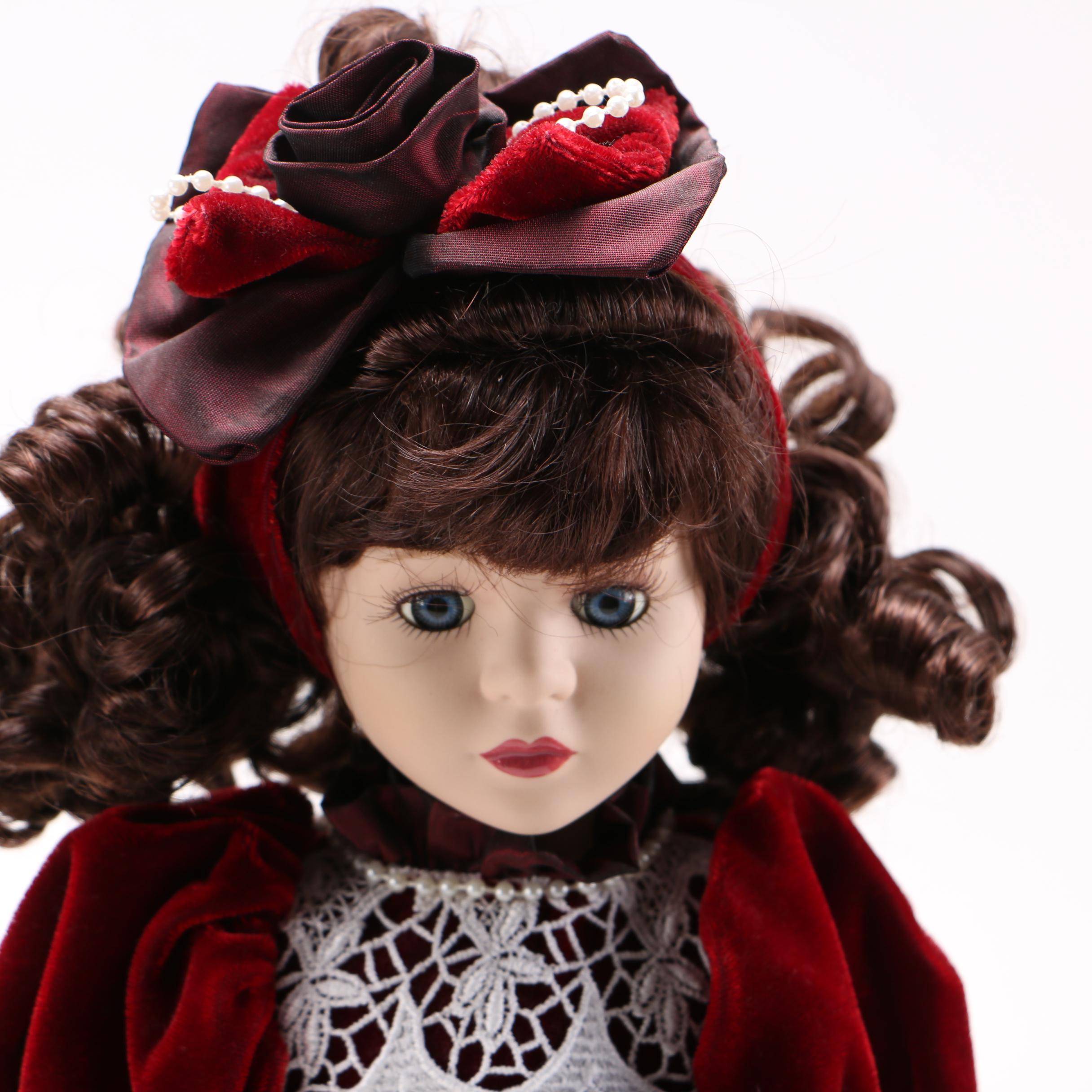 Collection of Victorian Style Porcelain Dolls