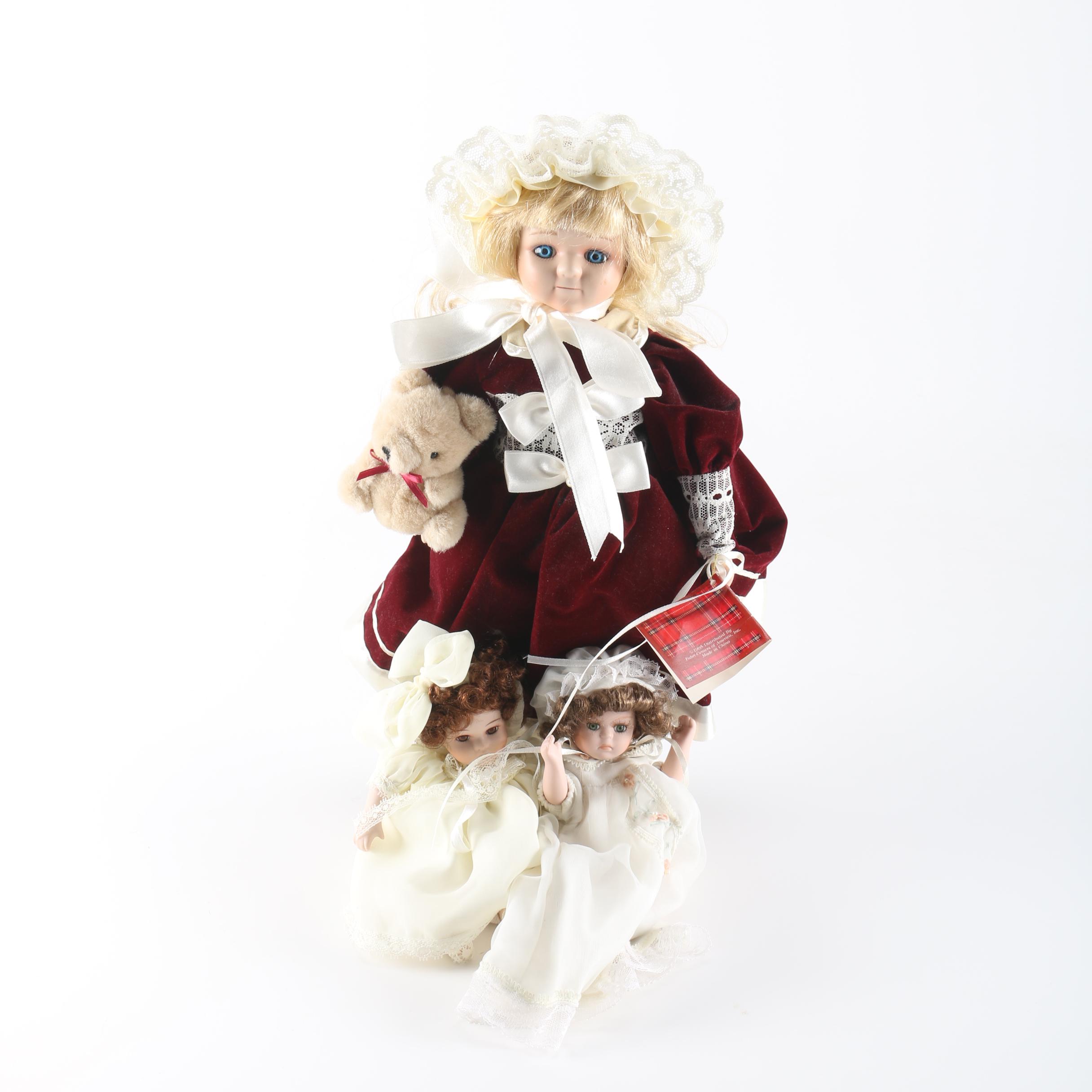 Collection of Porcelain Dolls