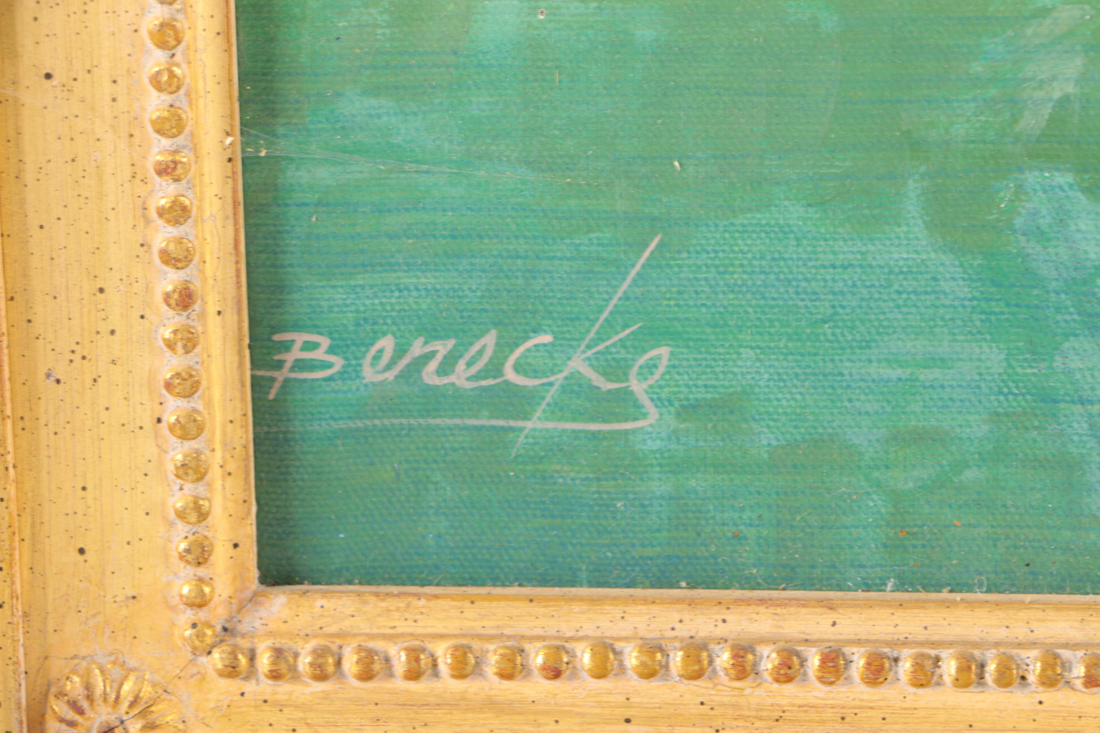 William Benecke Oil Painting on Canvas "Colonial Garden"