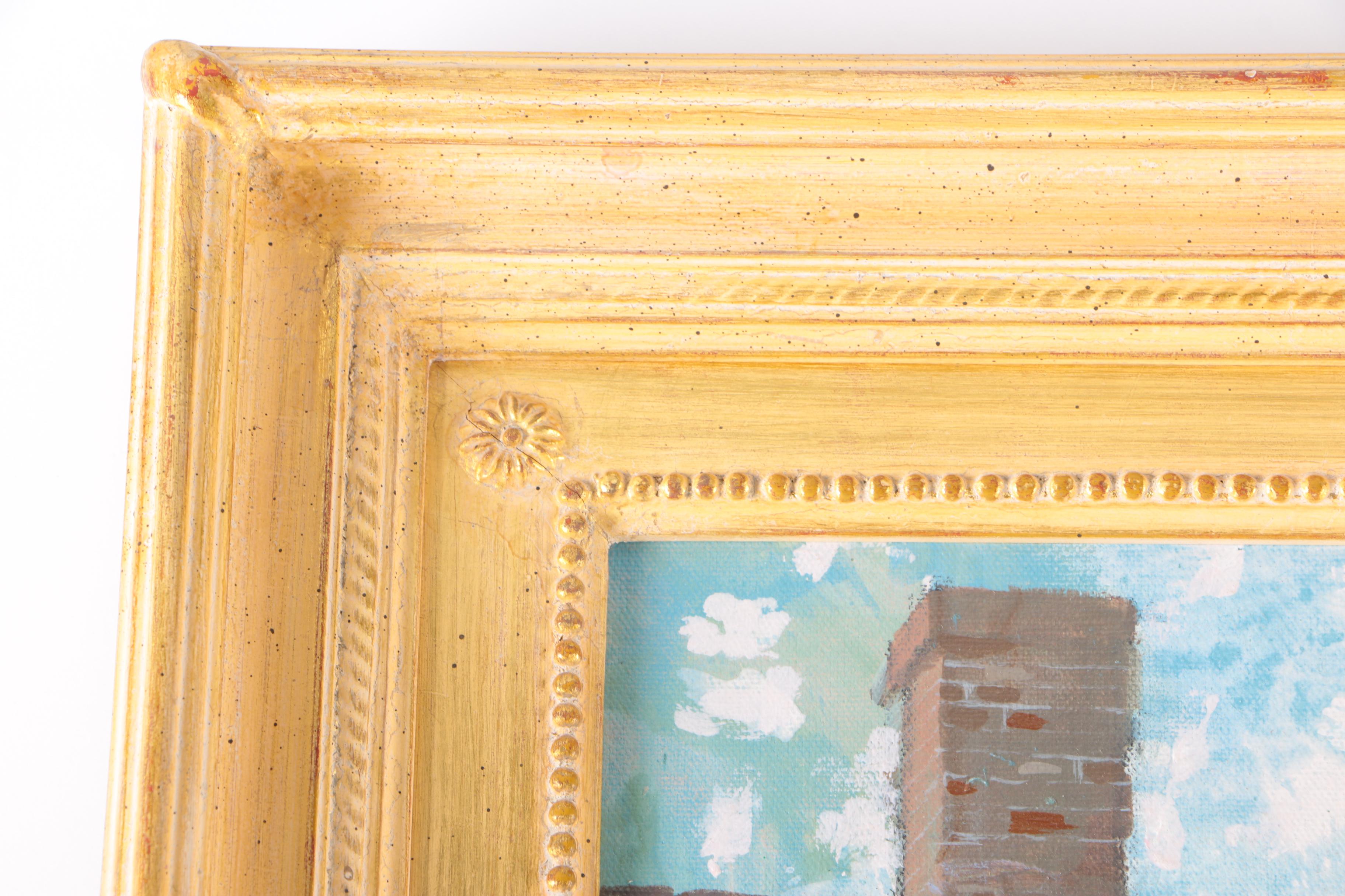 William Benecke Oil Painting on Canvas "Colonial Garden"