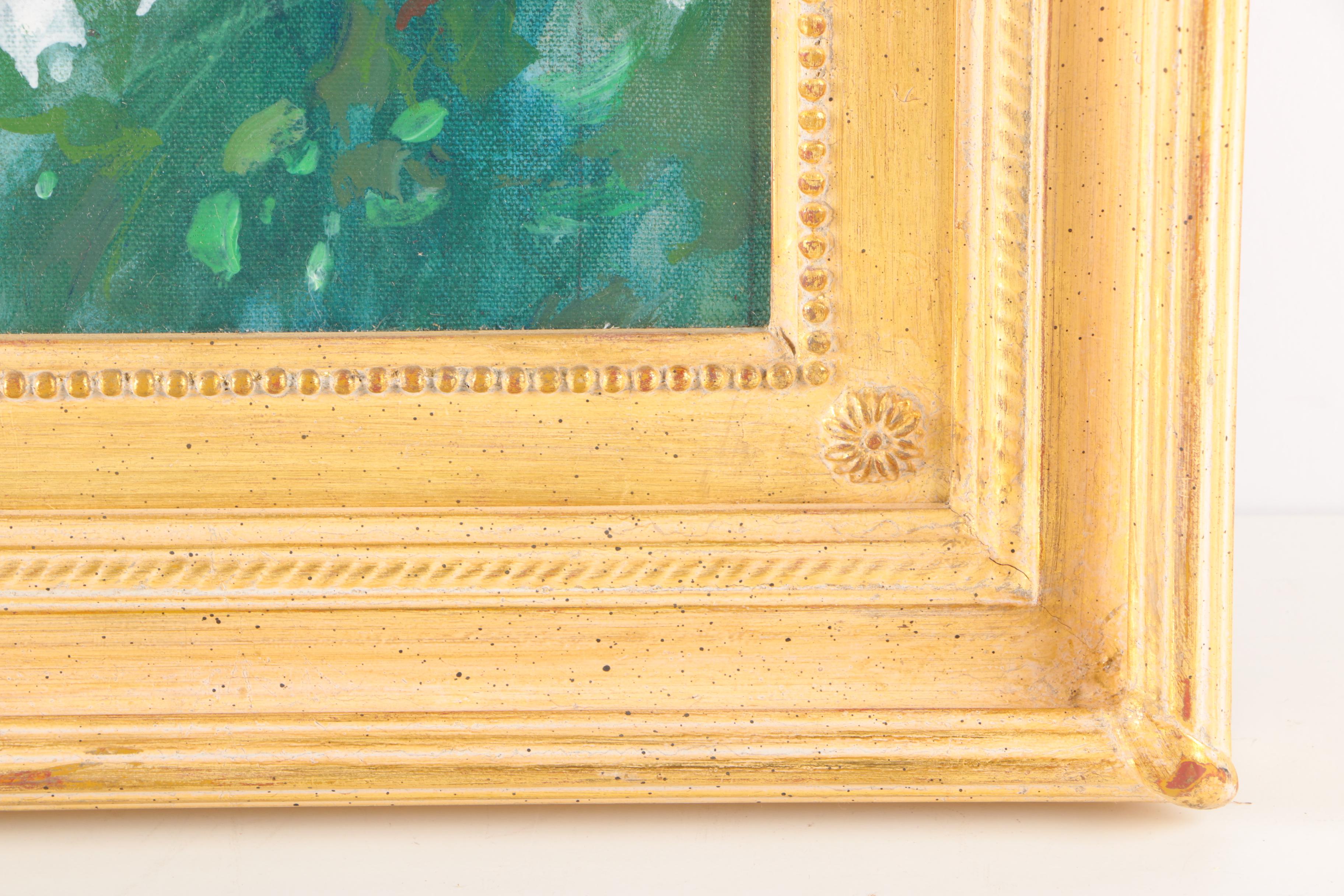 William Benecke Oil Painting on Canvas "Colonial Garden"