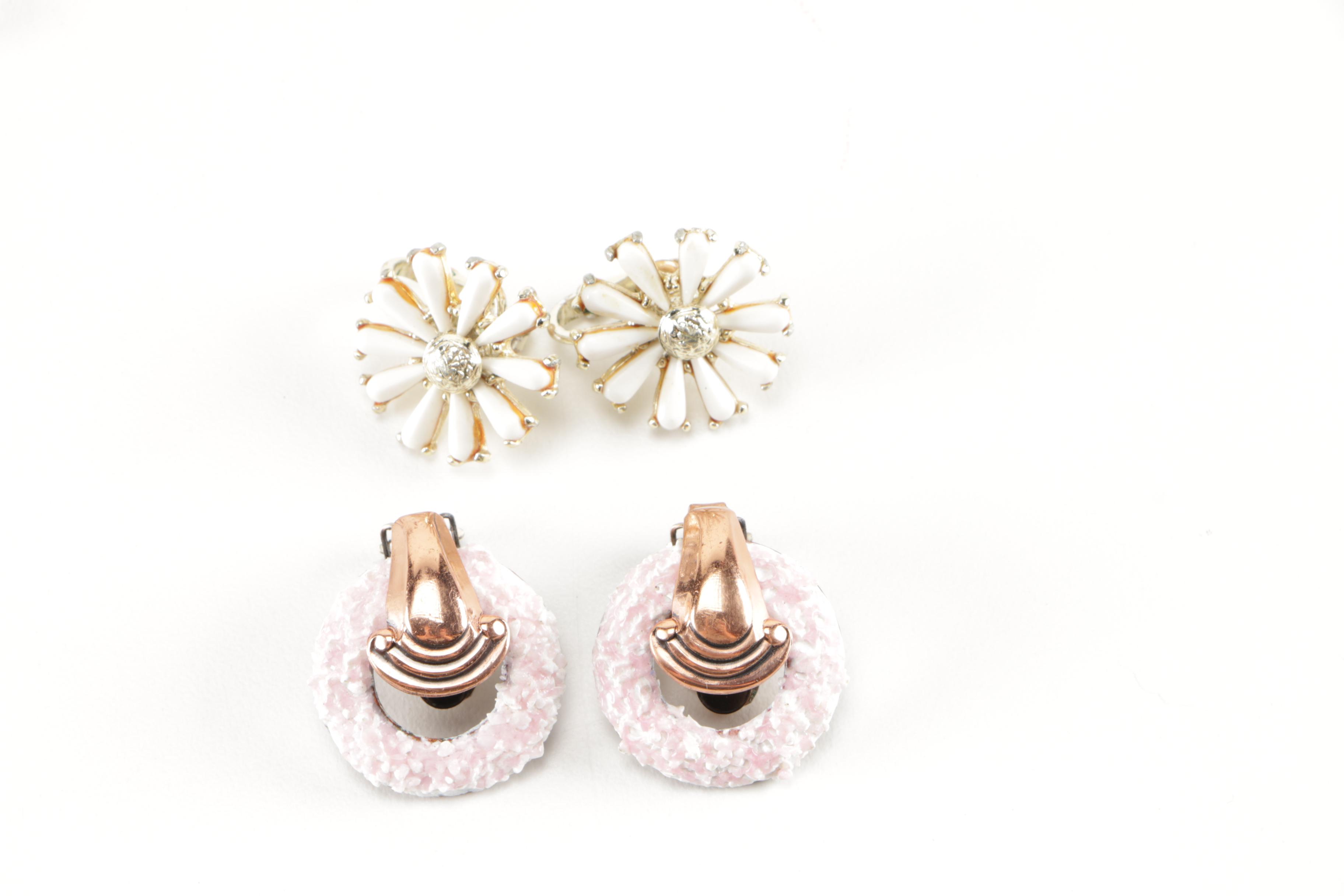 Costume Earrings Including Weiss and Vendome