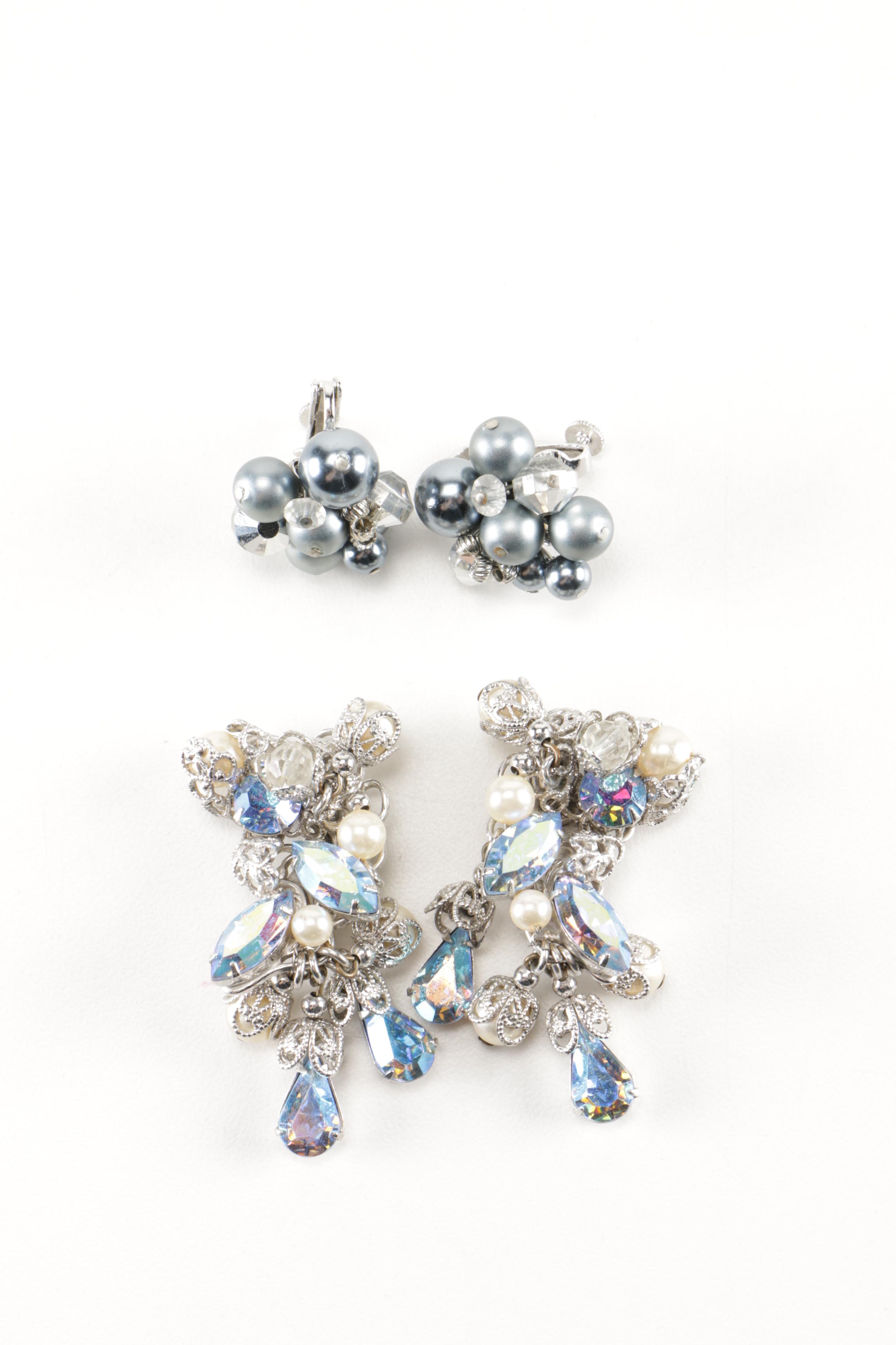 Costume Earrings Including Weiss and Vendome
