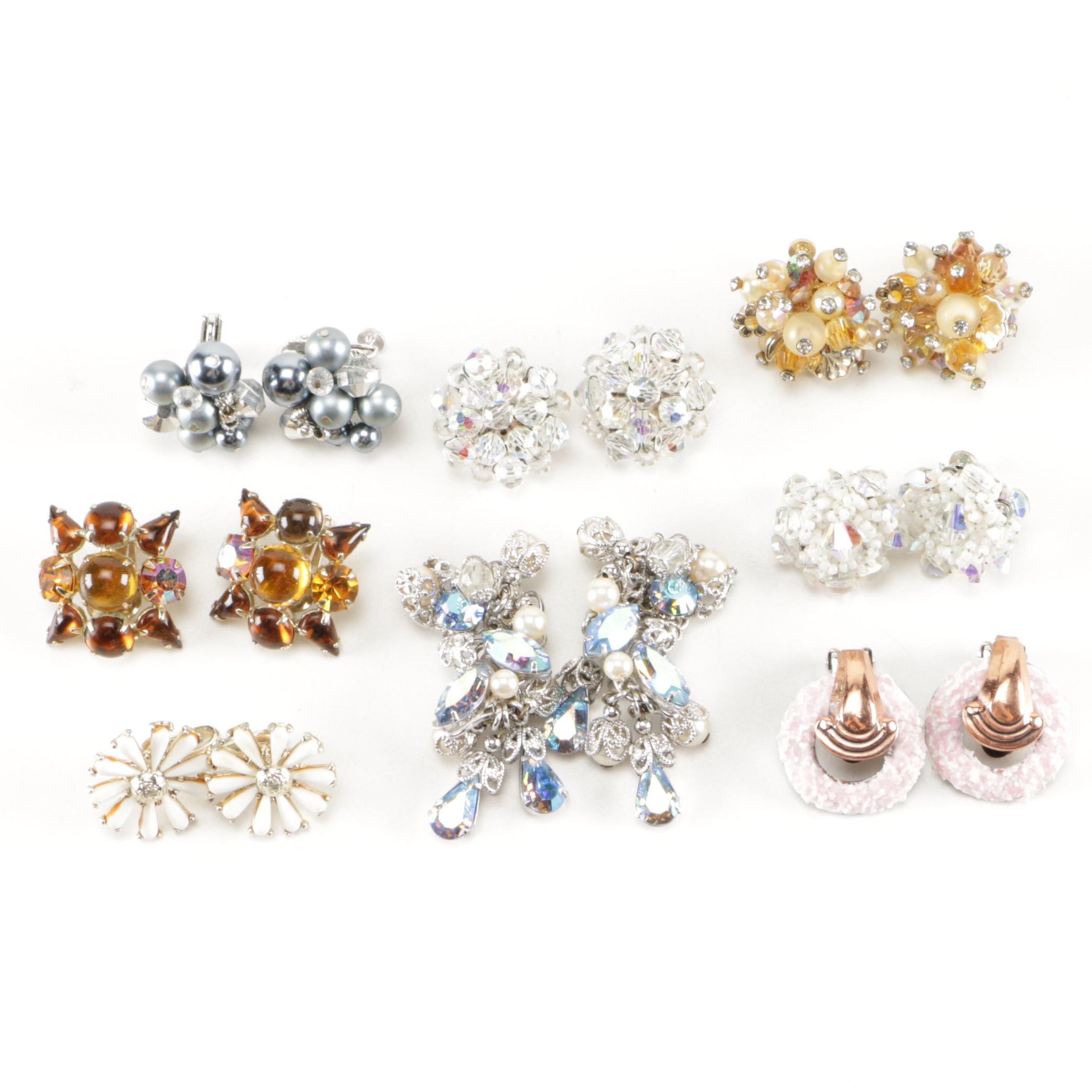 Costume Earrings Including Weiss and Vendome