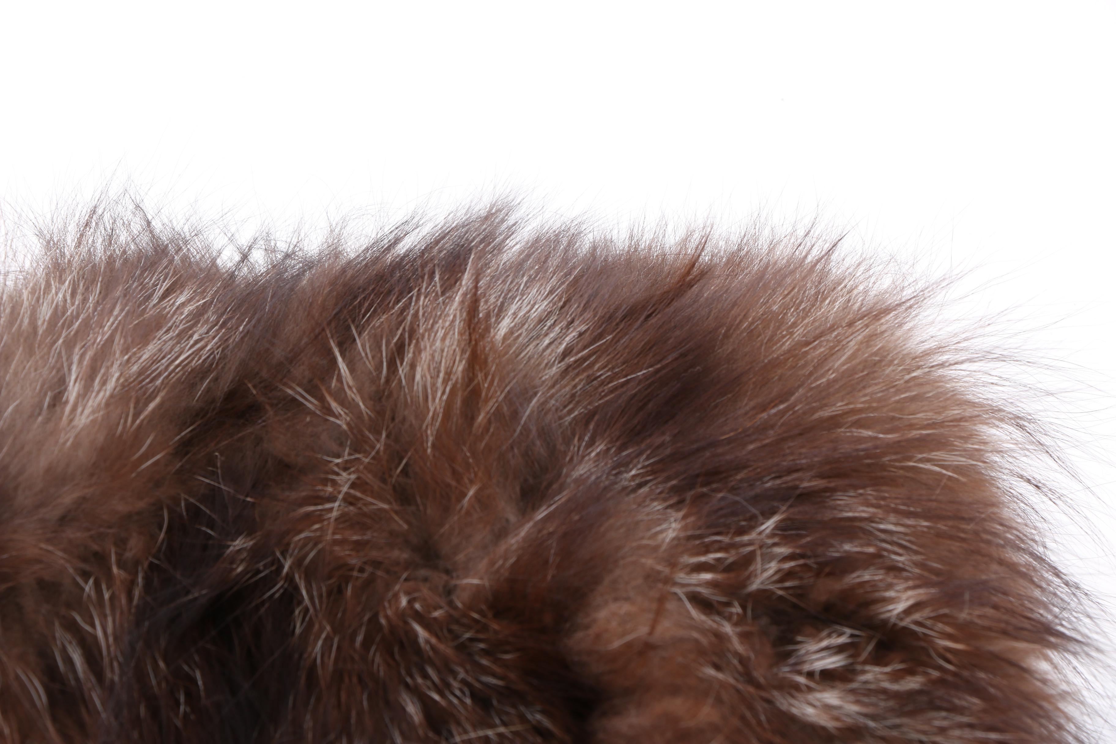 Fur Hat and Muffs Including Fox and Racoon