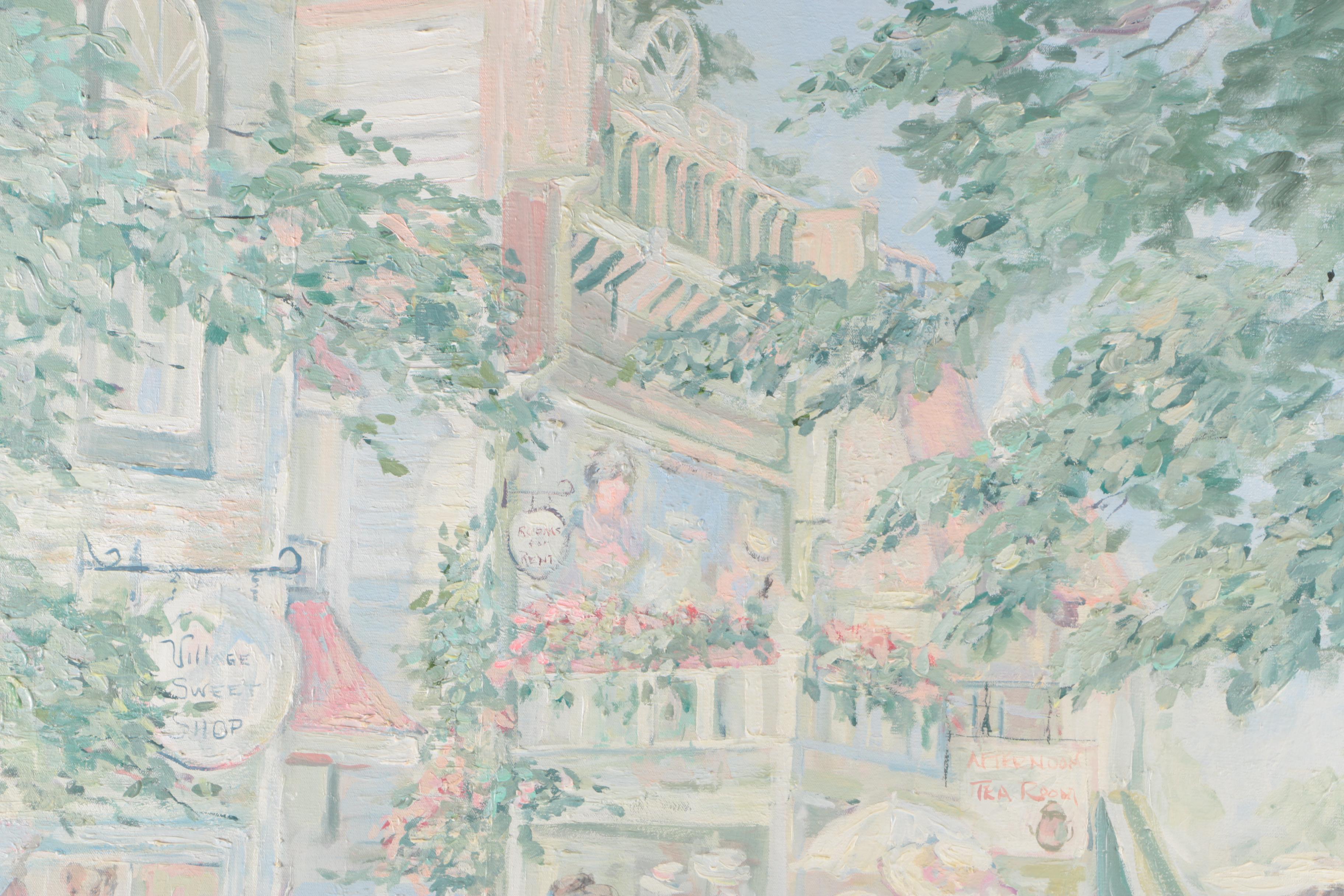 Barbara Pugsley Original Oil Painting "At the Tea Room"