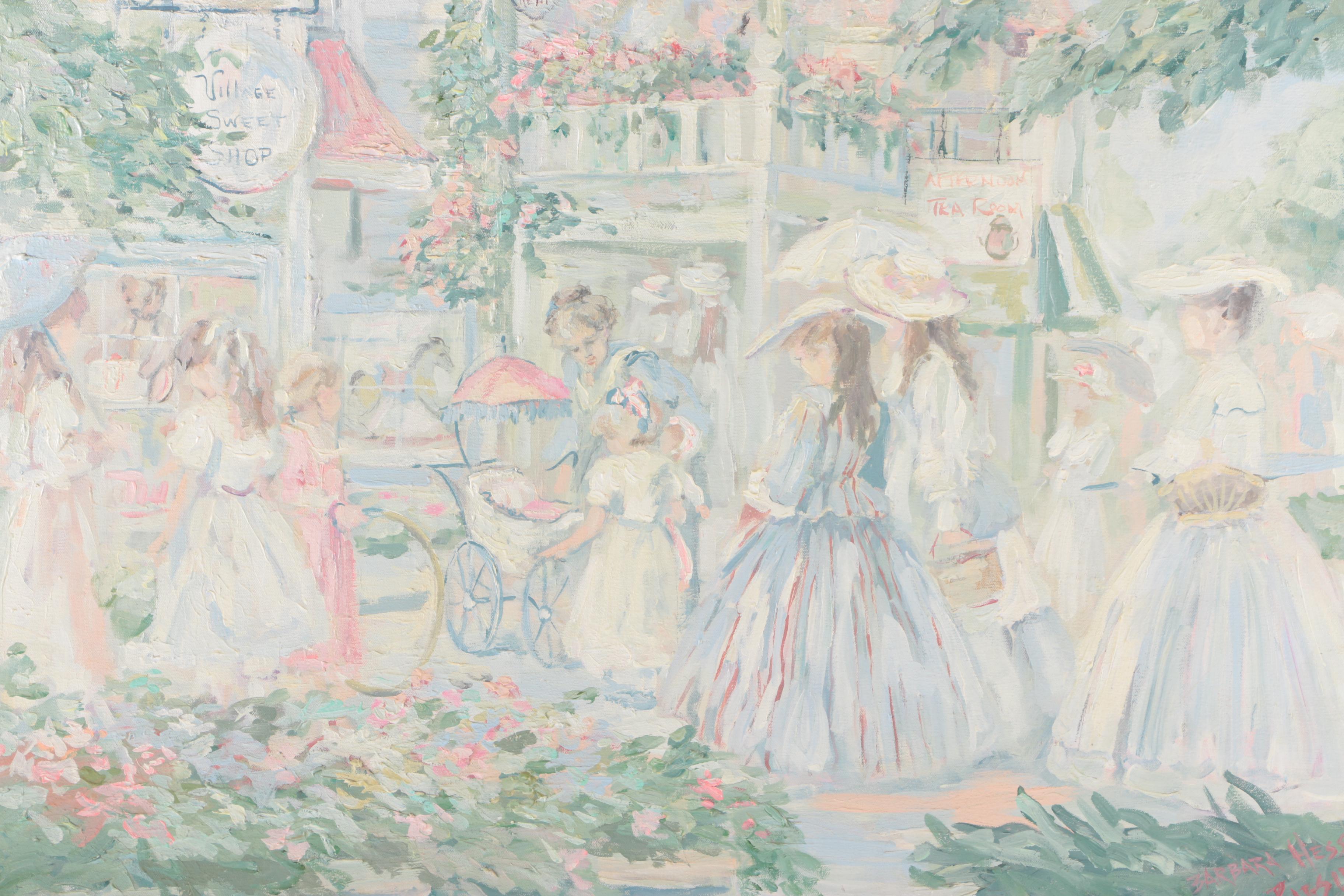 Barbara Pugsley Original Oil Painting "At the Tea Room"