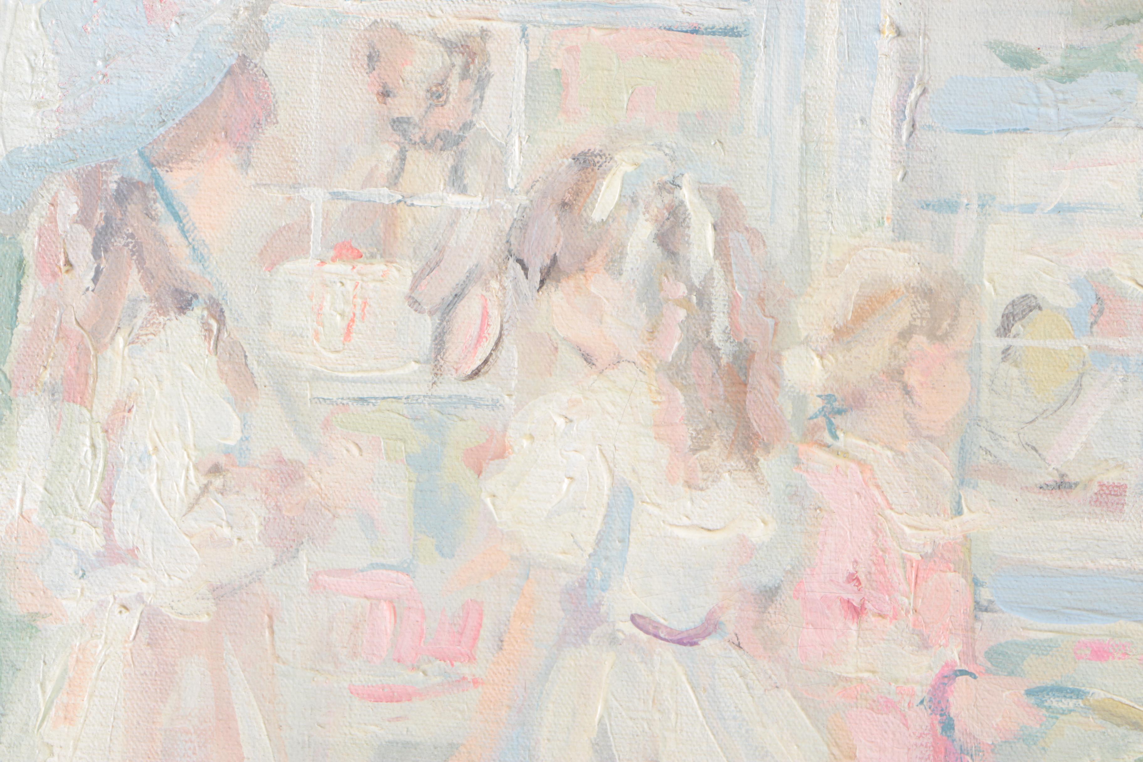 Barbara Pugsley Original Oil Painting "At the Tea Room"