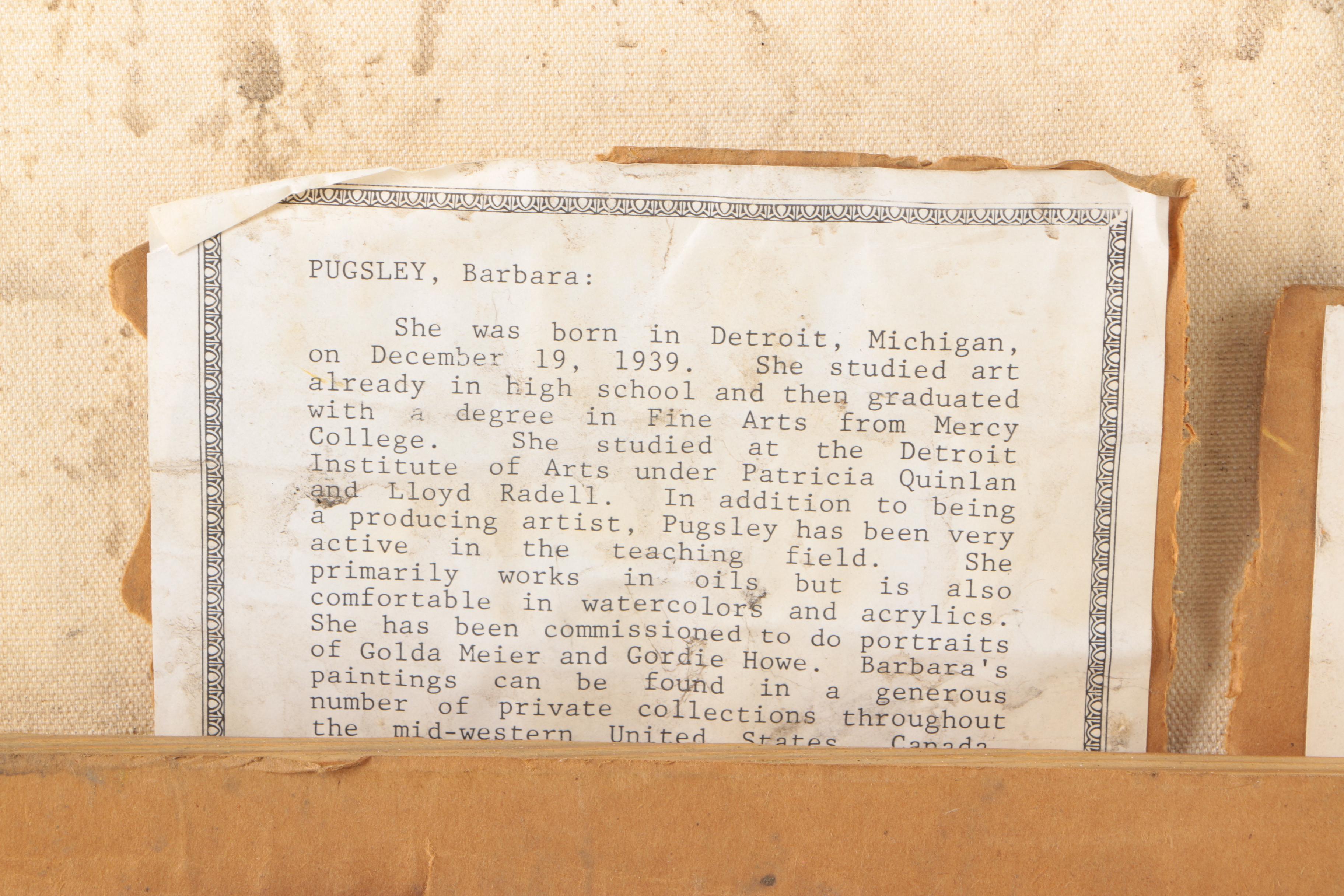 Barbara Pugsley Original Oil Painting "At the Tea Room"