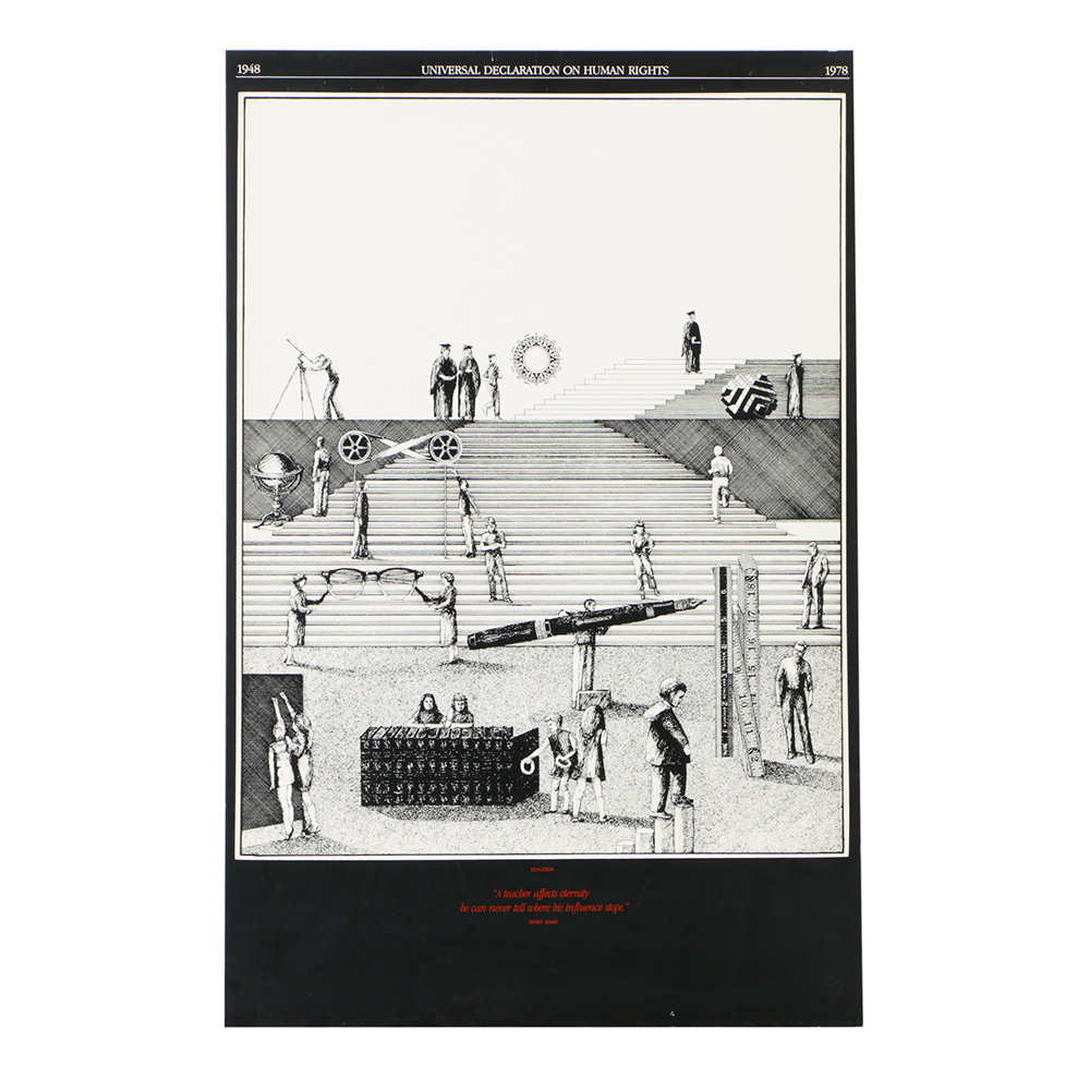 Universal Declaration of Human Rights Lithograph Poster on Paper