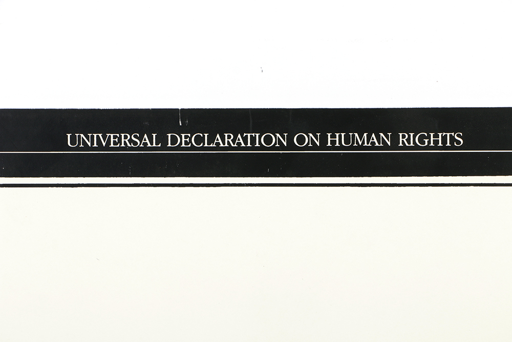 Universal Declaration of Human Rights Lithograph Poster on Paper