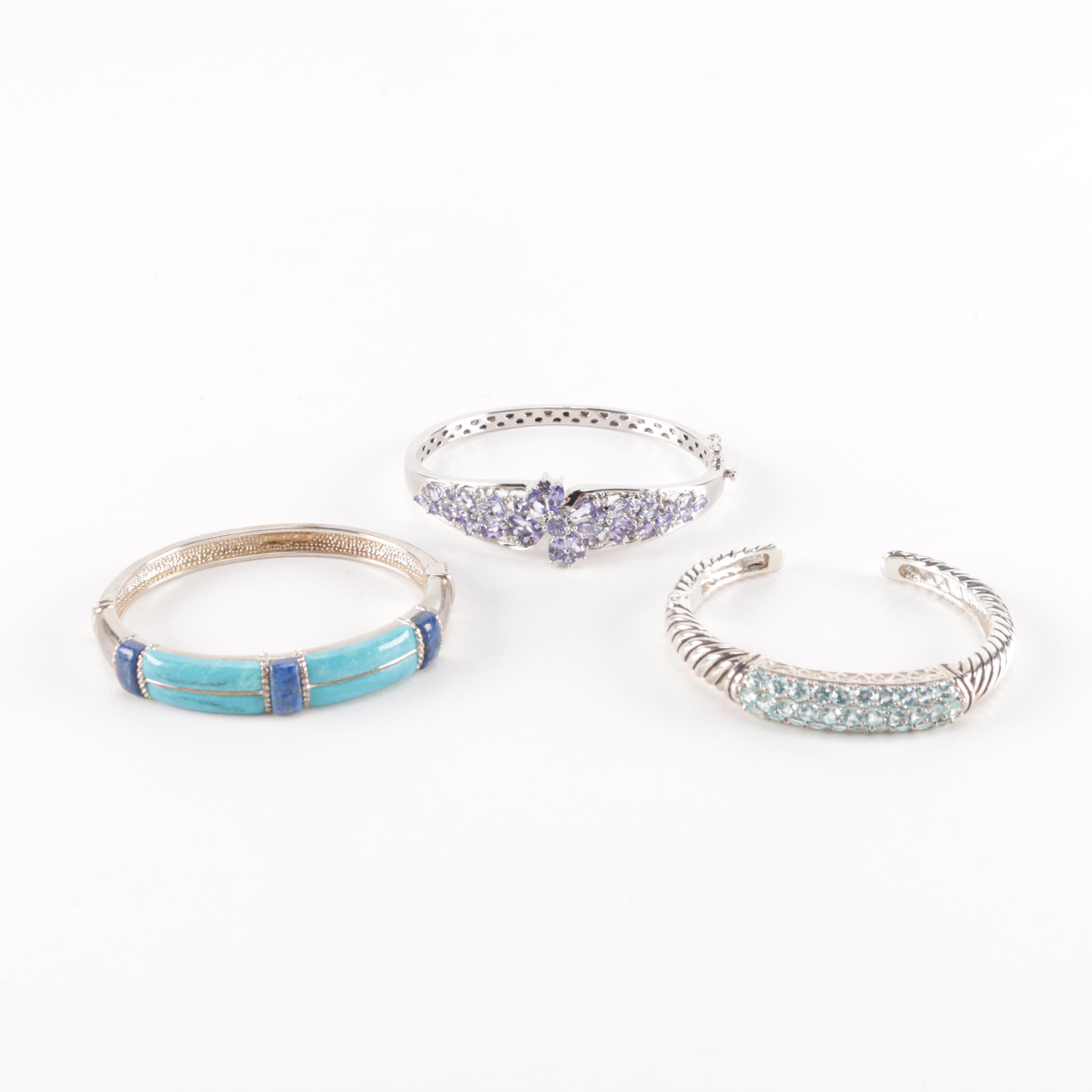 Sterling Silver and Gemstone Bracelets Including Whitney Kelly