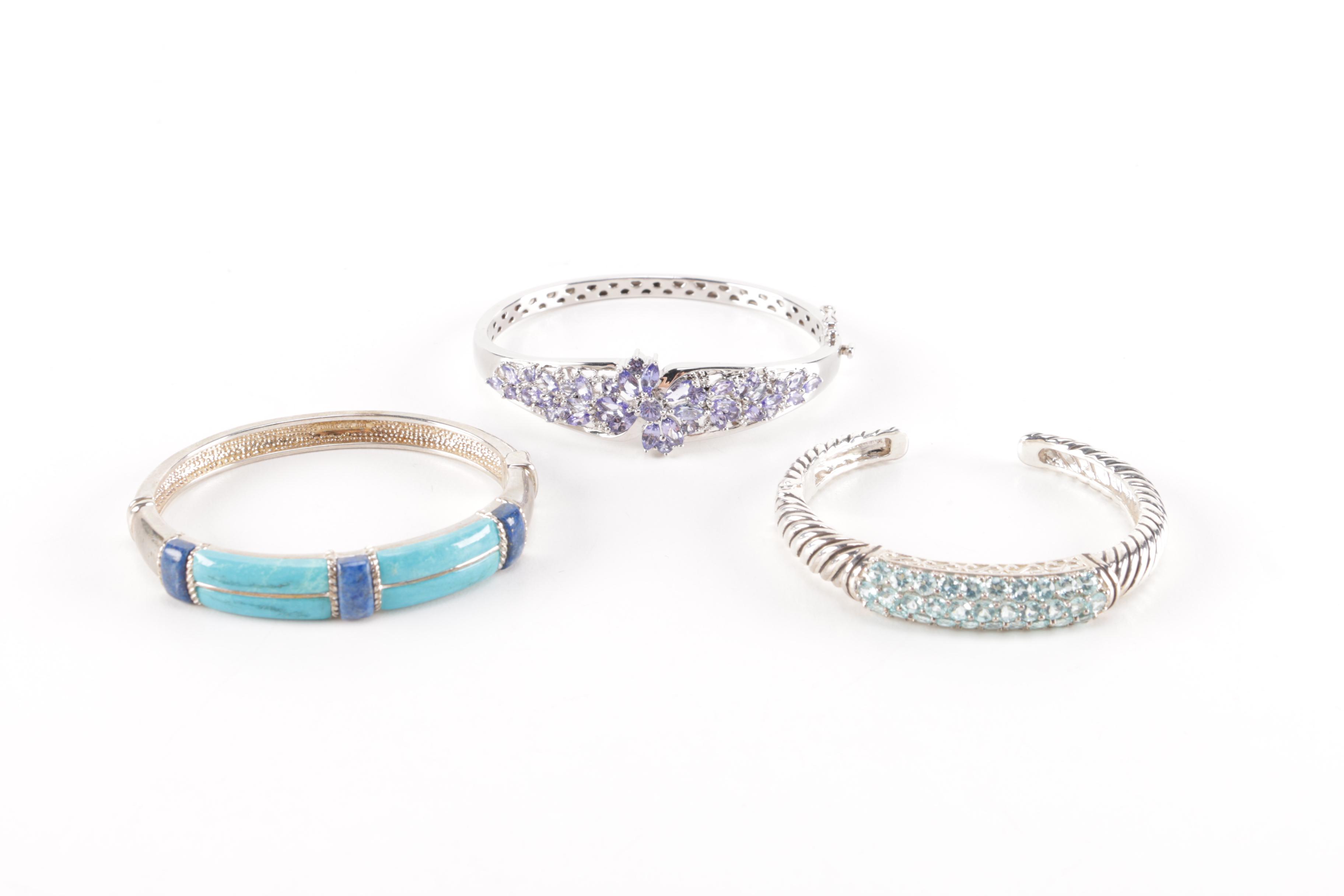 Sterling Silver and Gemstone Bracelets Including Whitney Kelly