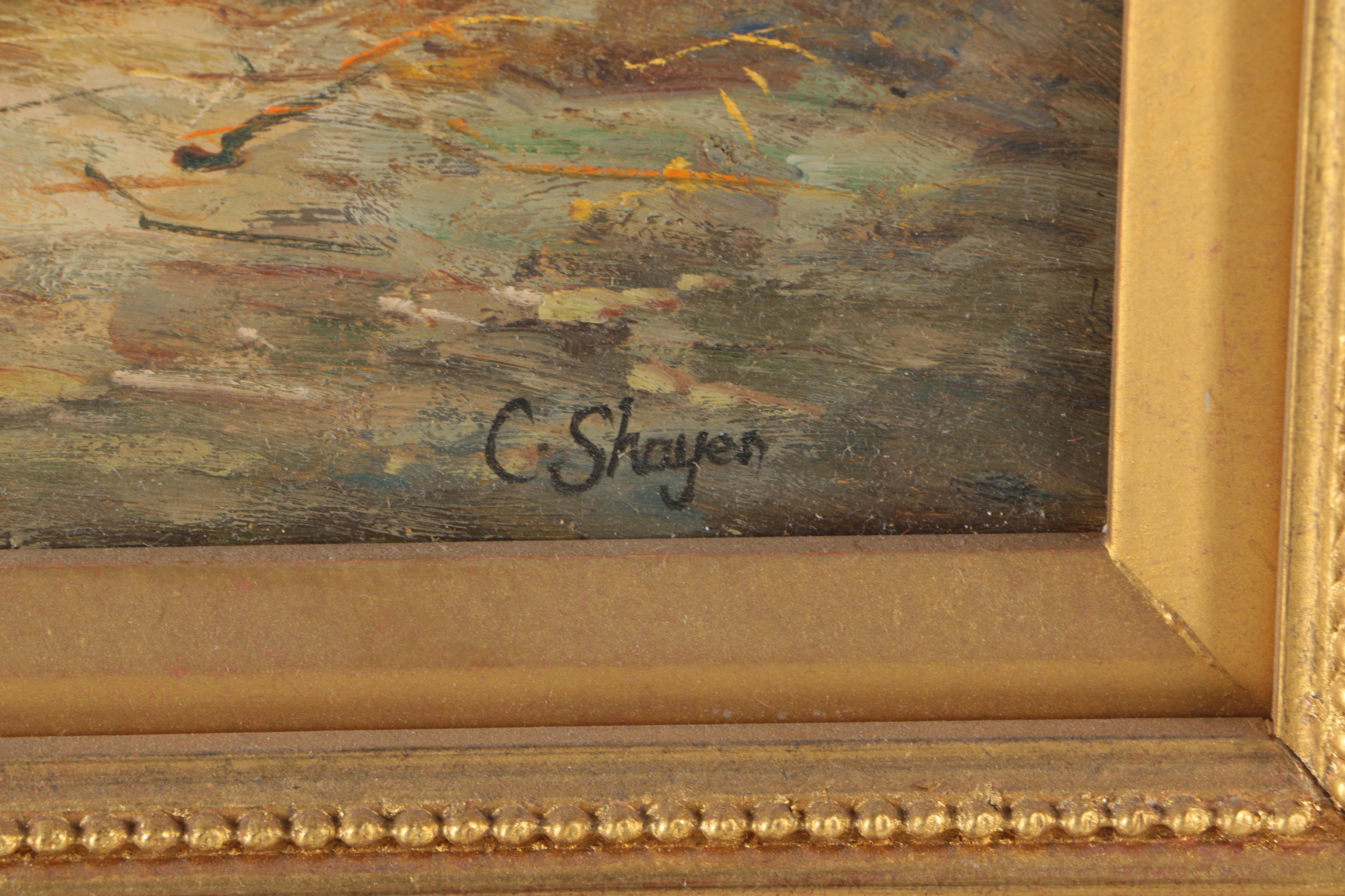 C.Shayer Original Oil Painting "Chickens"