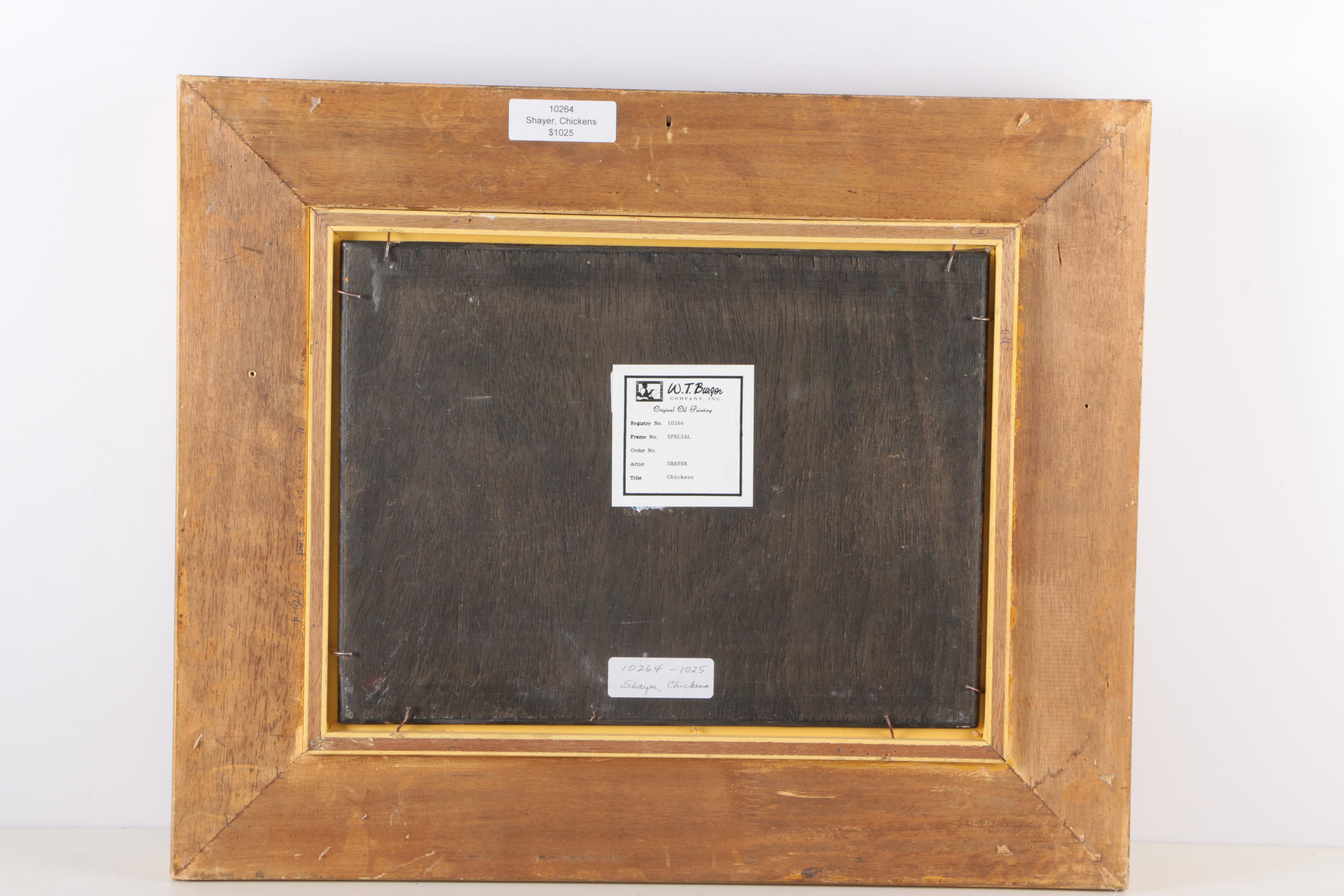 C.Shayer Original Oil Painting "Chickens"