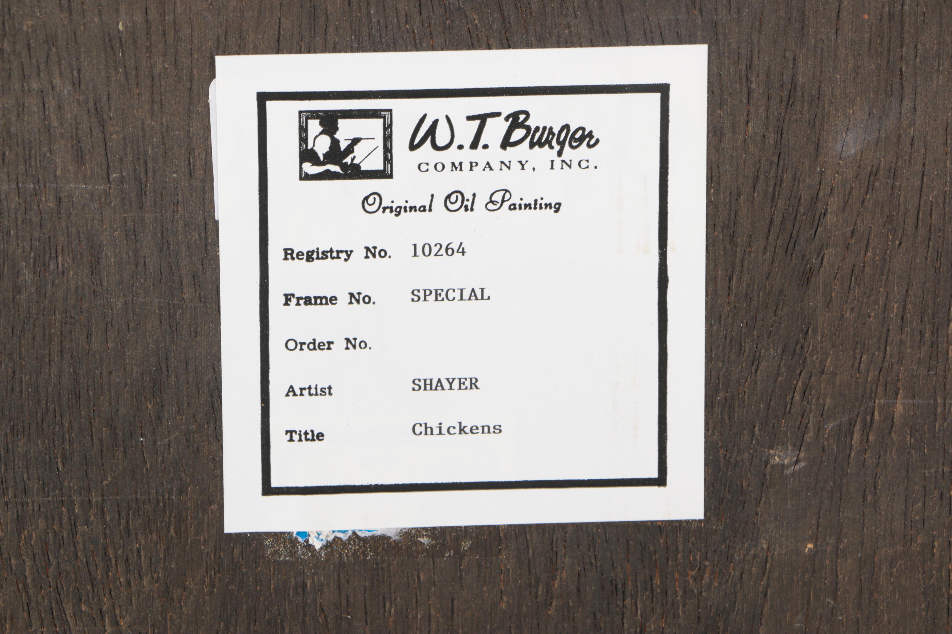 C.Shayer Original Oil Painting "Chickens"